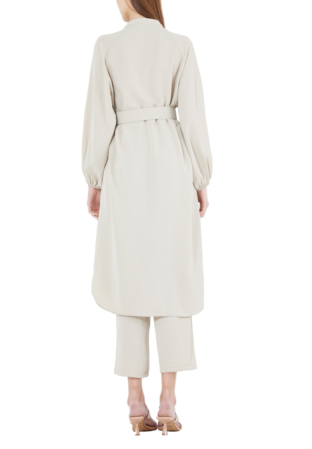 Simple And Elegant Midi Top And Ankle Length Pant With Long Sleeves