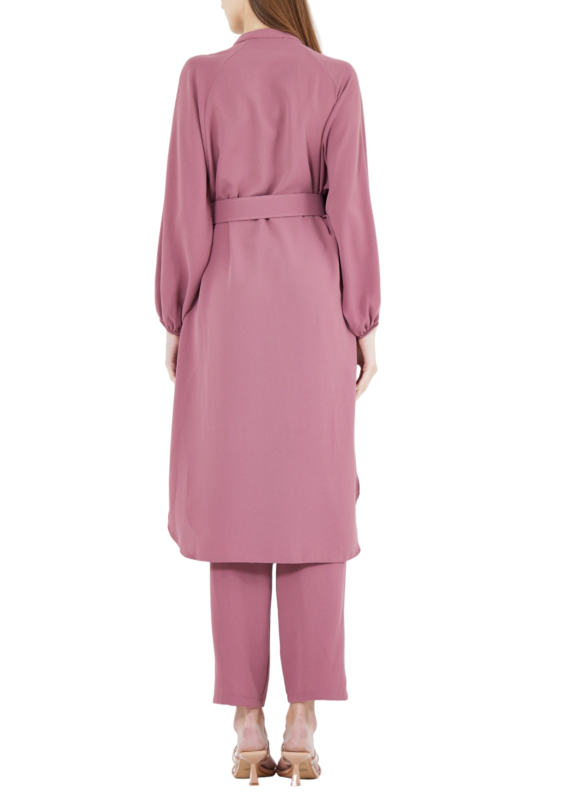 Simple And Elegant Midi Top And Ankle Length Pant With Long Sleeves