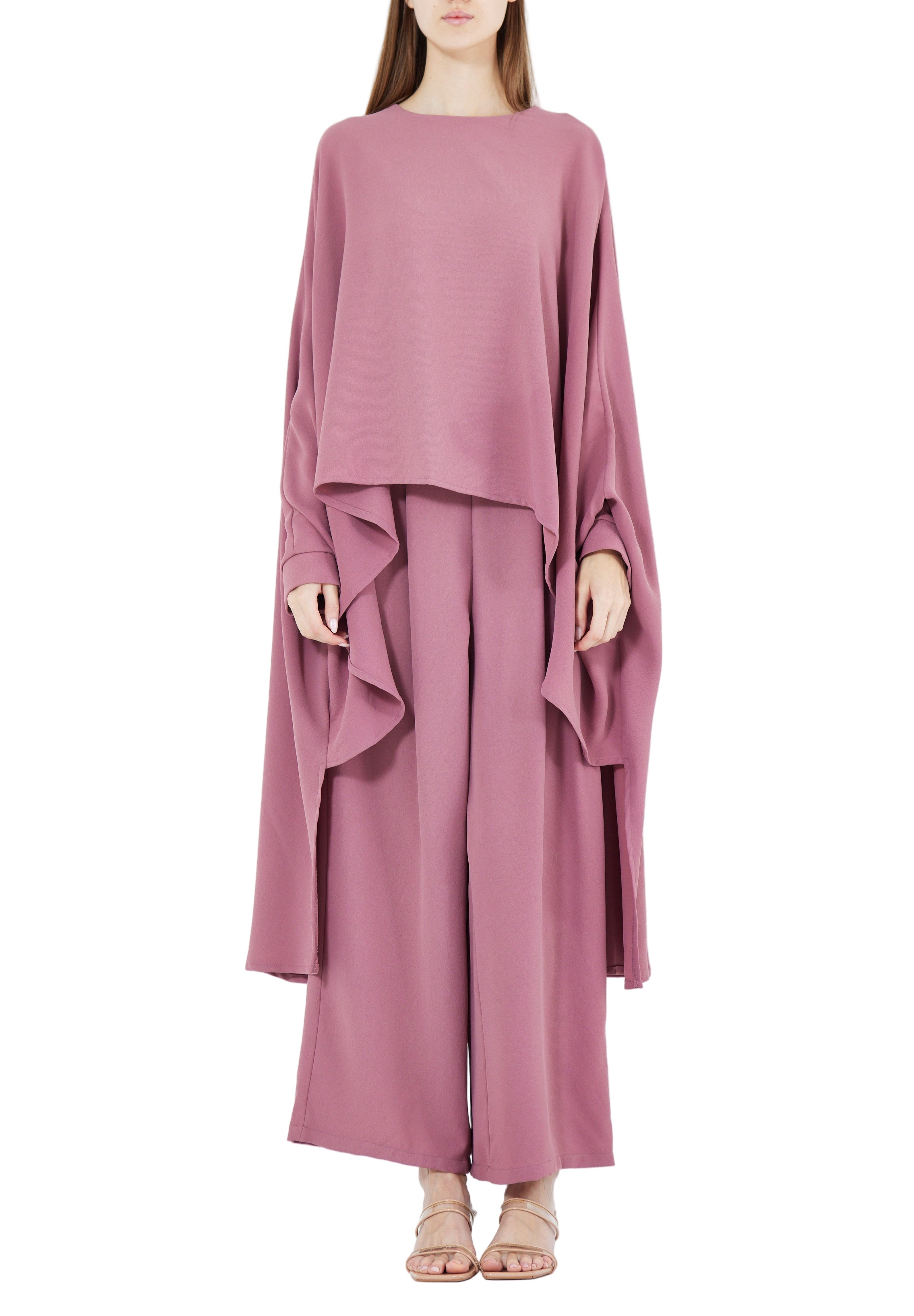 Stylish Loose Fit Draped Top With Loose Fit Pant