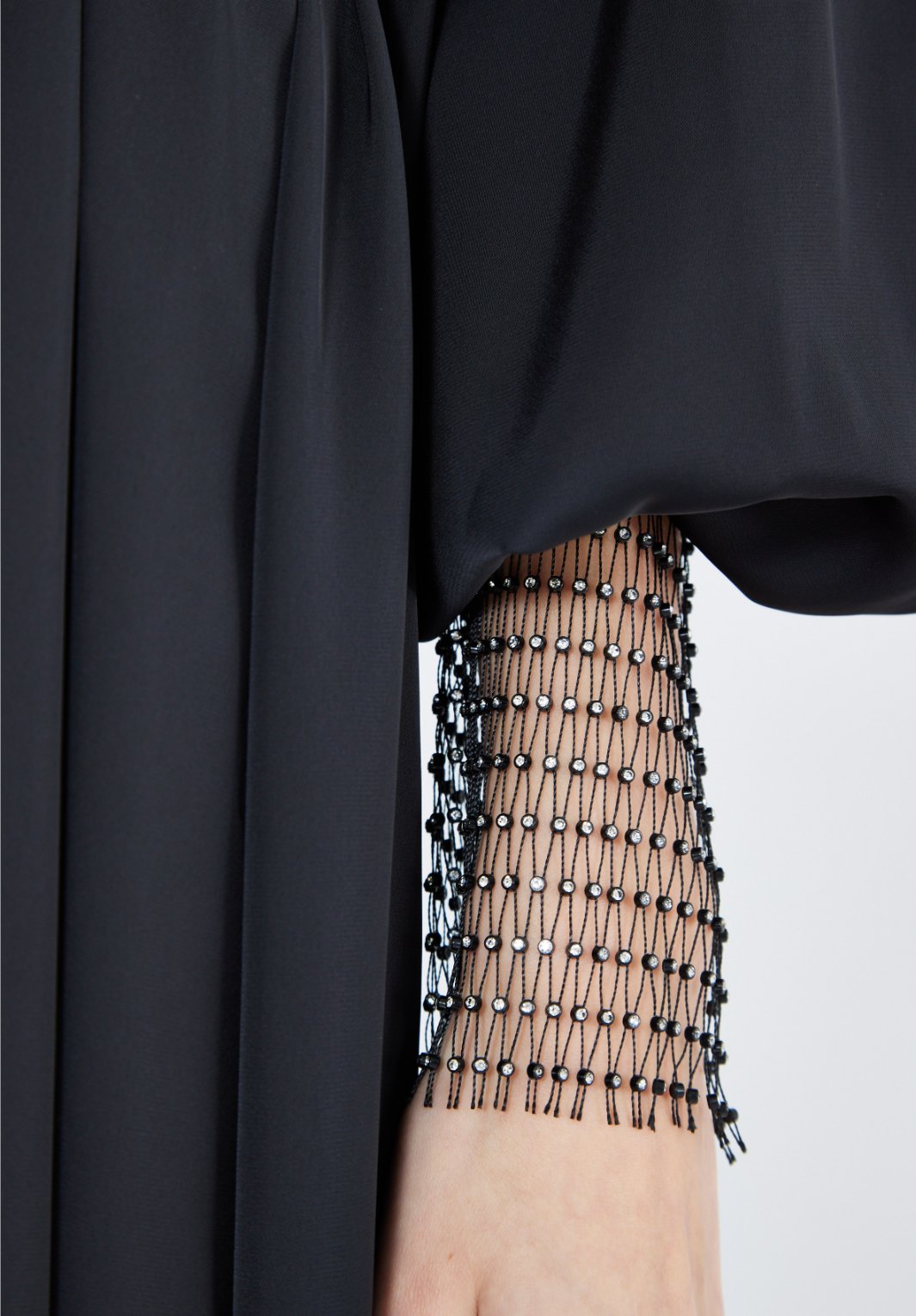 Beautiful Loose fitted Silk Jalabiya With Round Neckline With Bishop Sleeves