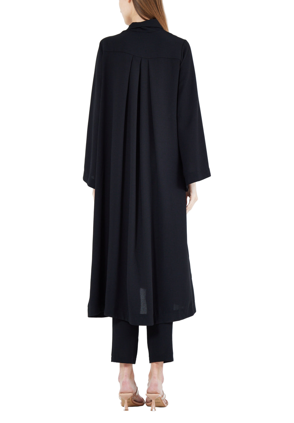 Stylish Chiffon Maxi Dress With Fitted Pants