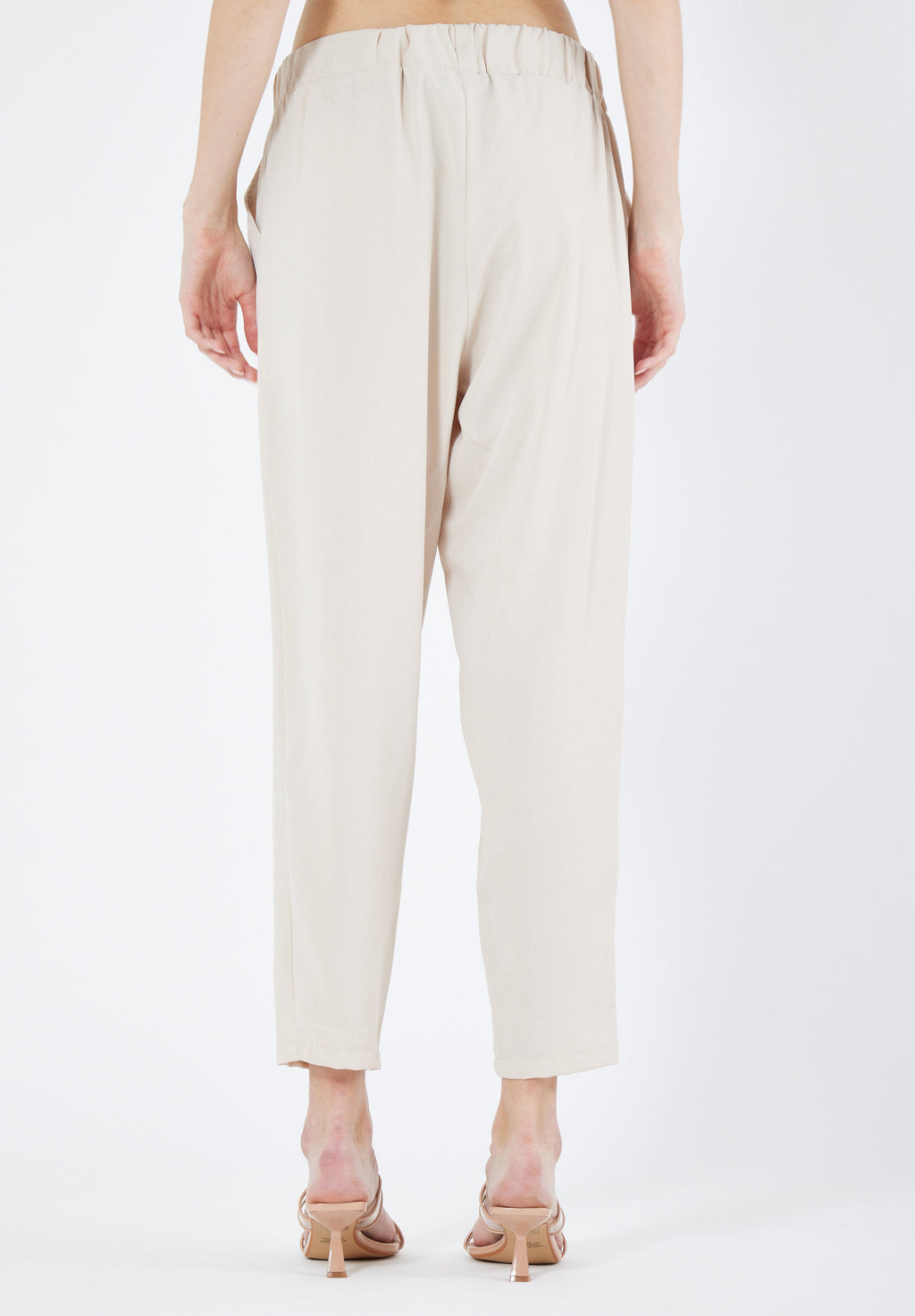 Stylish Elastic Waisted Loose Fit Pant With Pockets