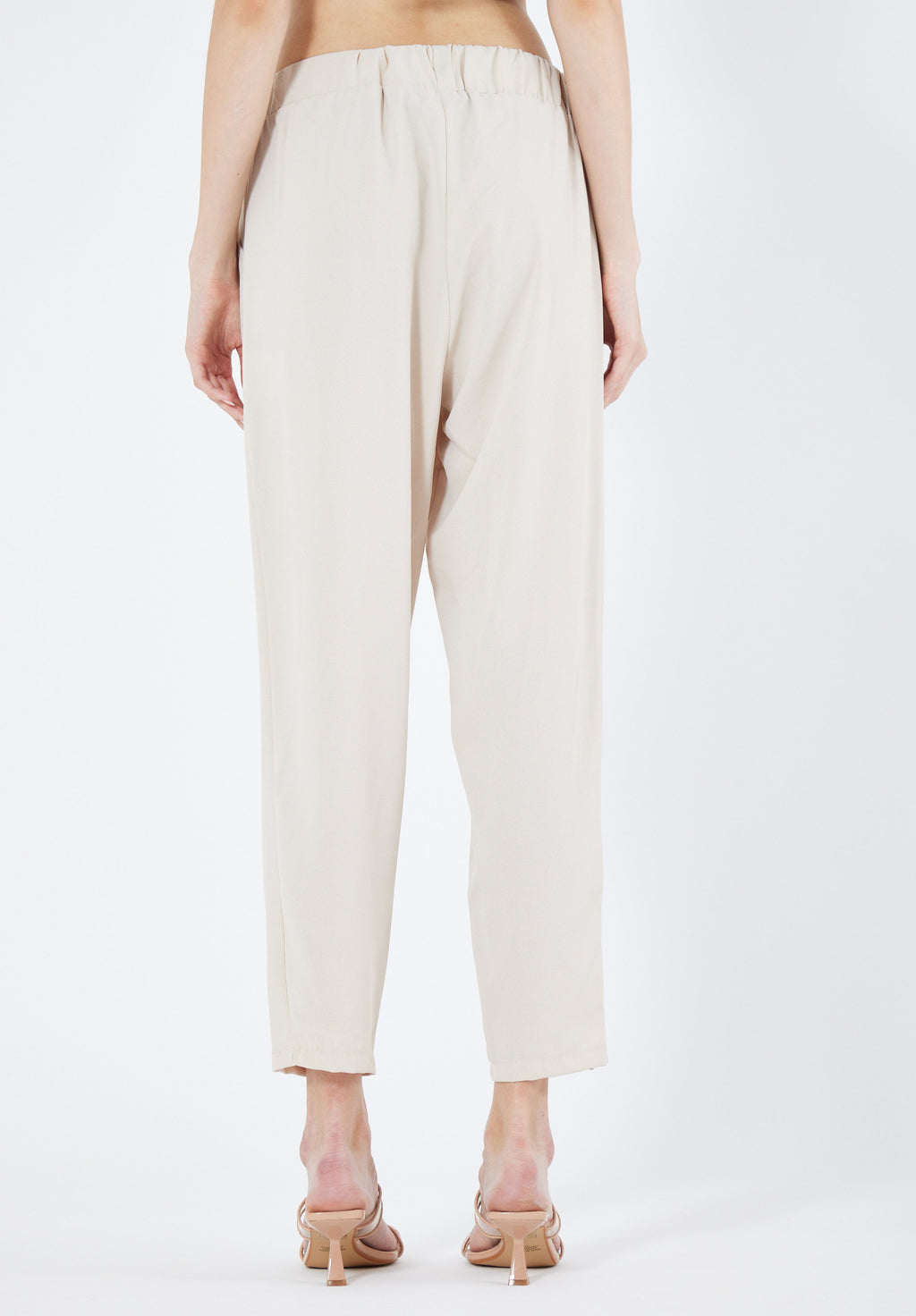Stylish Elastic Waisted Loose Fit Pant With Pockets