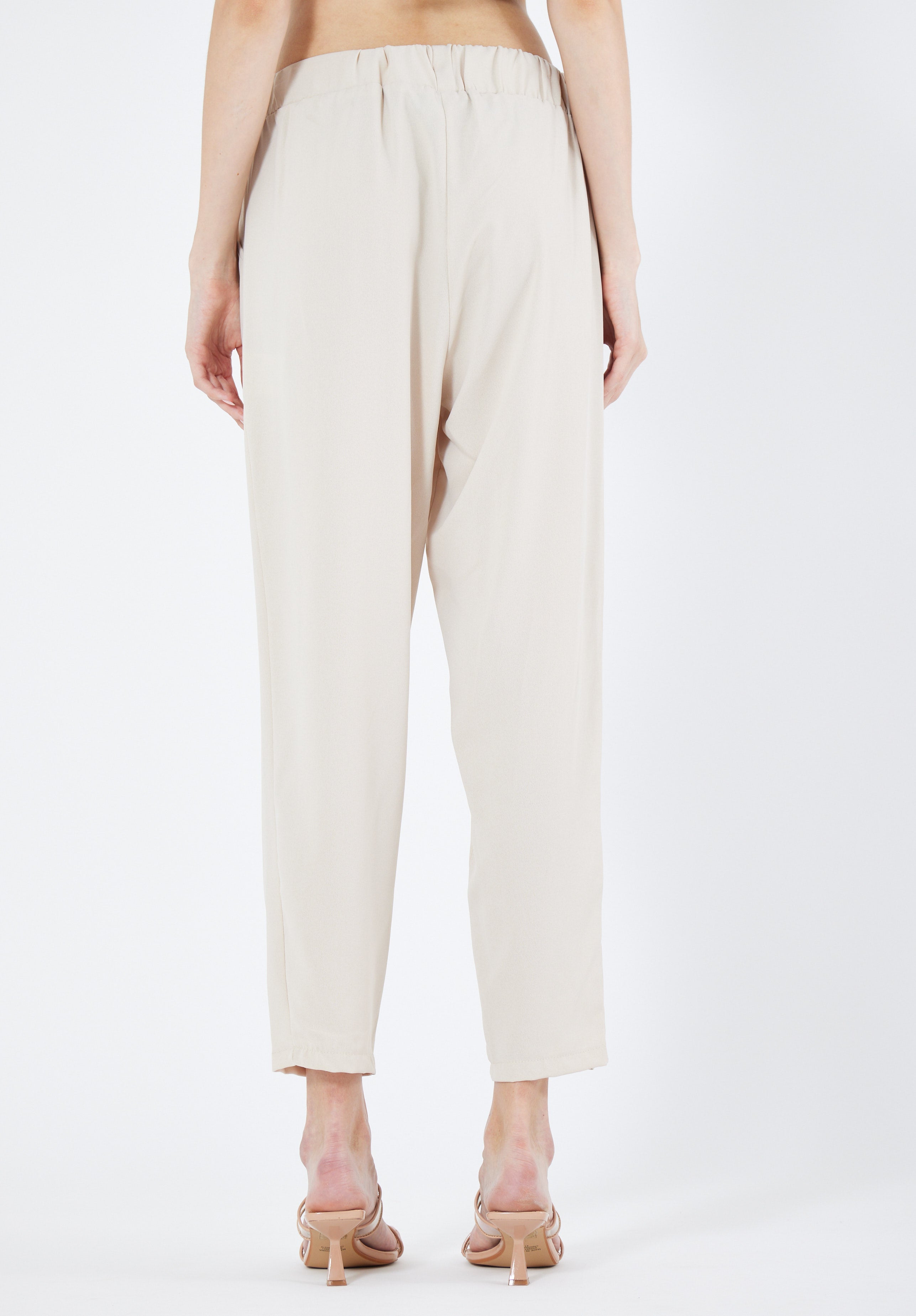Stylish Elastic Waisted Loose Fit Pant With Pockets