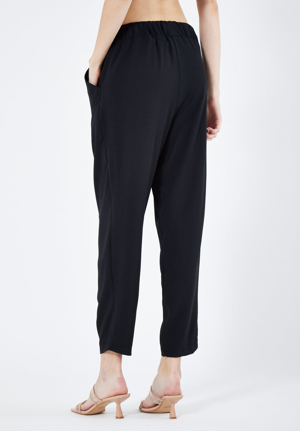 Stylish Elastic Waisted Loose Fit Pant With Pockets
