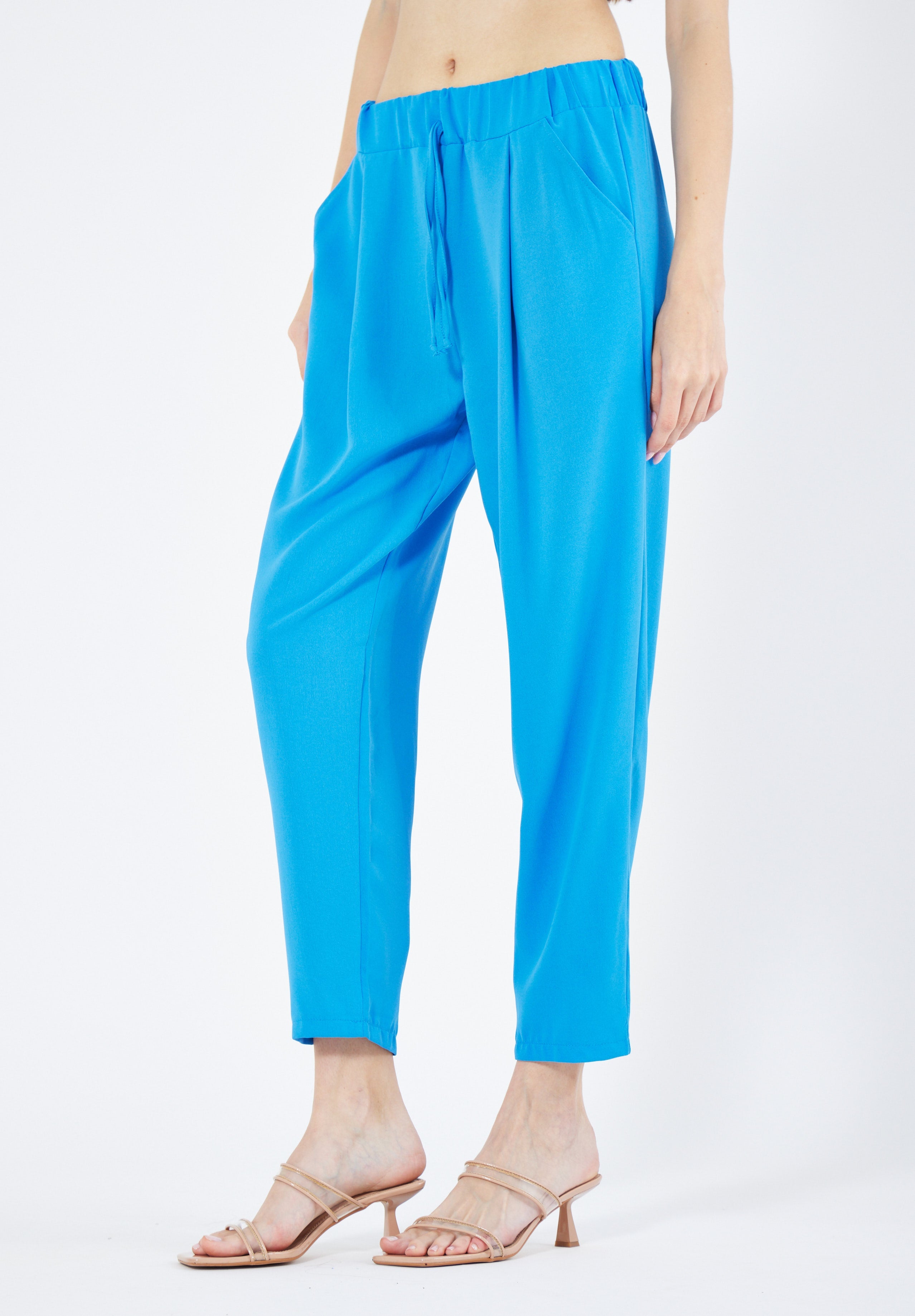 Stylish Elastic Waisted Loose Fit Pant With Pockets