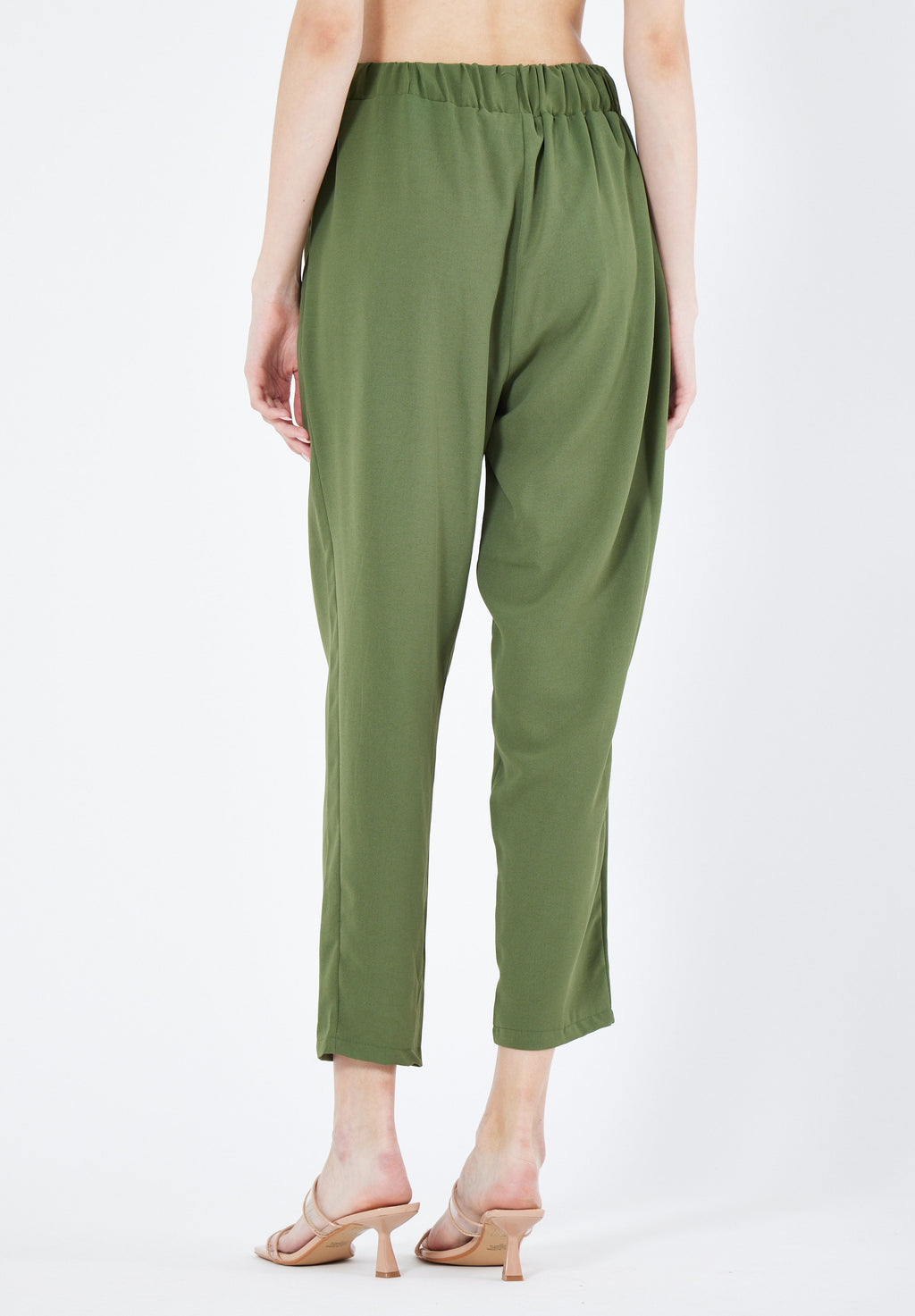 Stylish Elastic Waisted Loose Fit Pant With Pockets