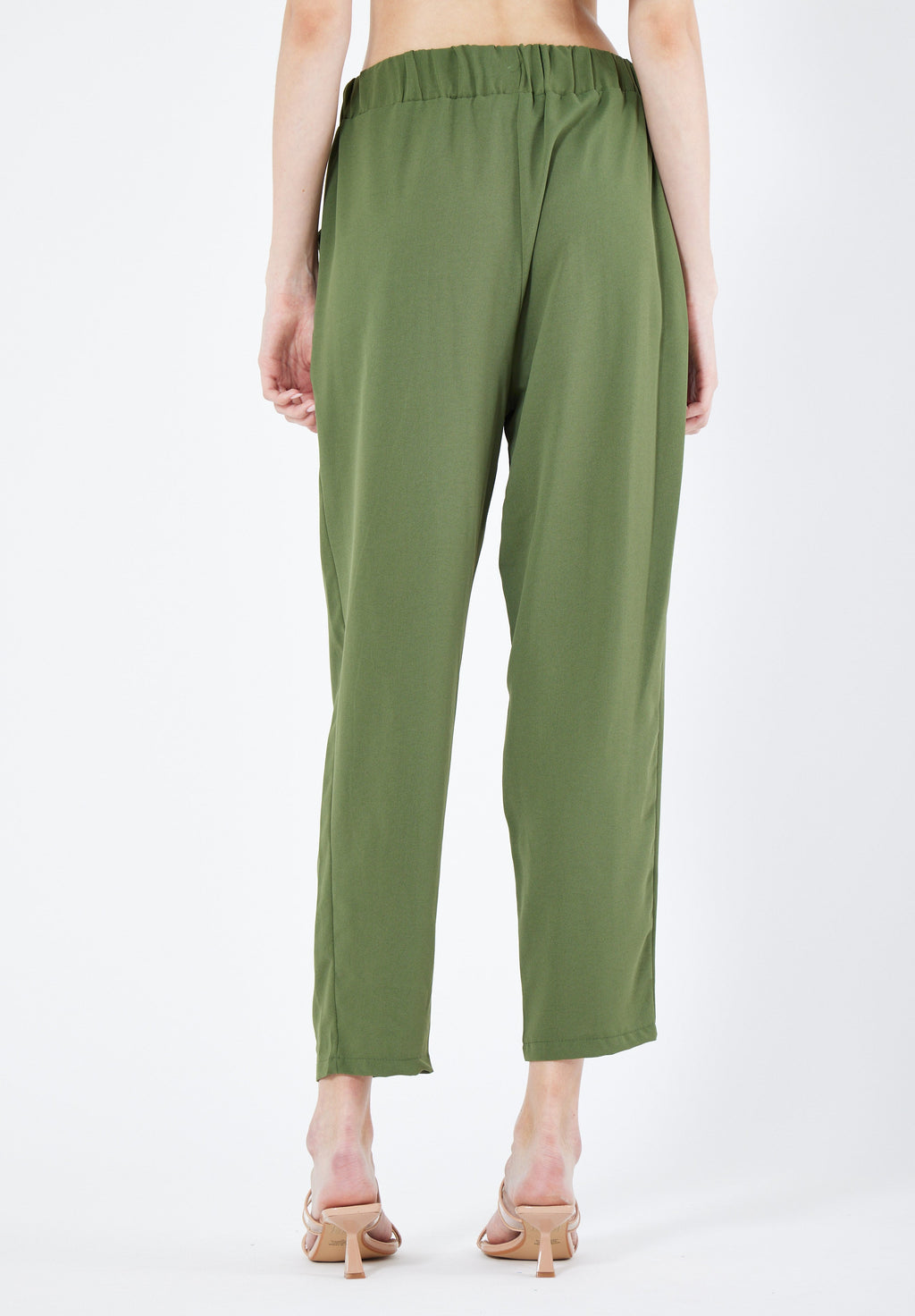 Stylish Elastic Waisted Loose Fit Pant With Pockets