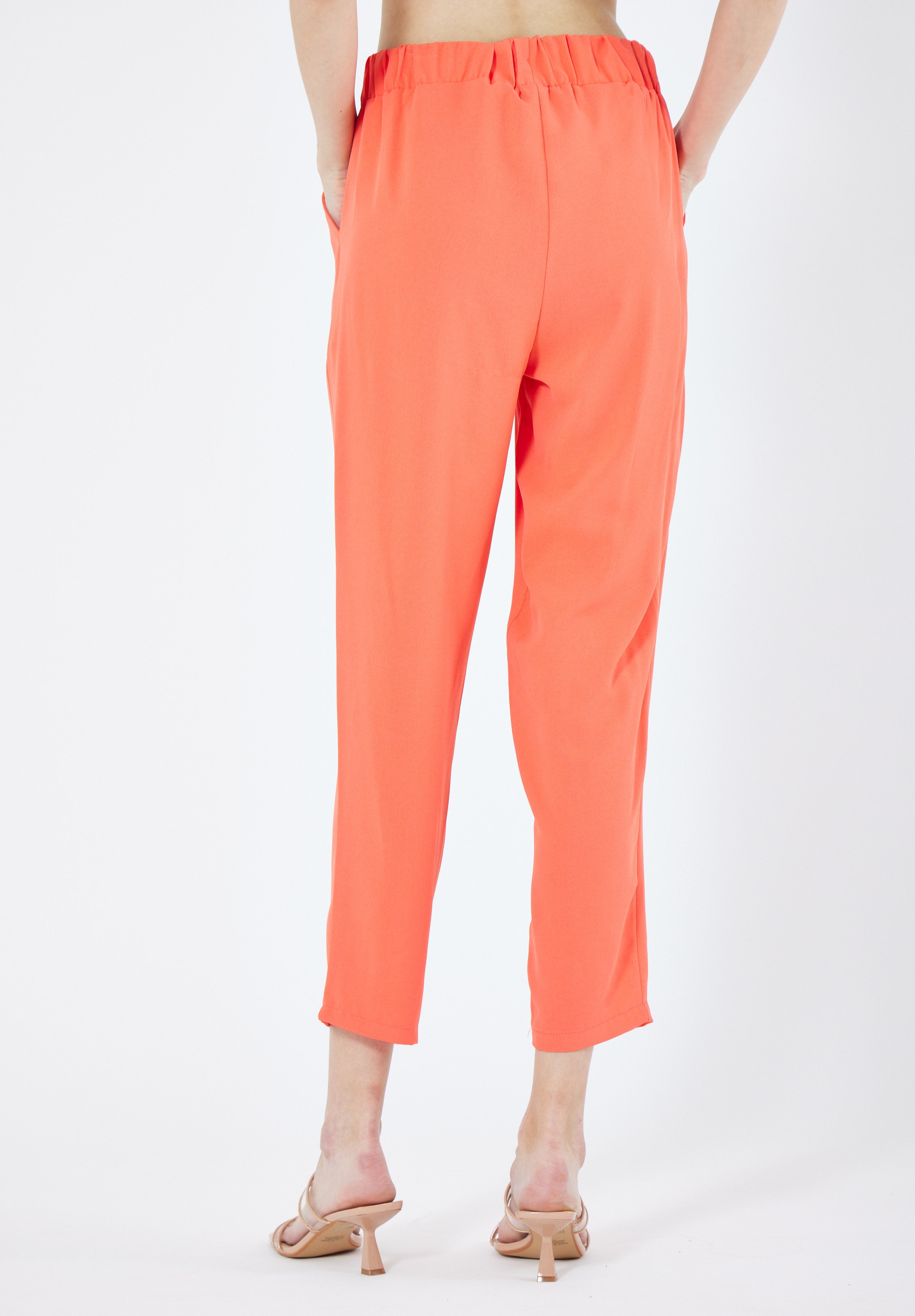Stylish Elastic Waisted Loose Fit Pant With Pockets