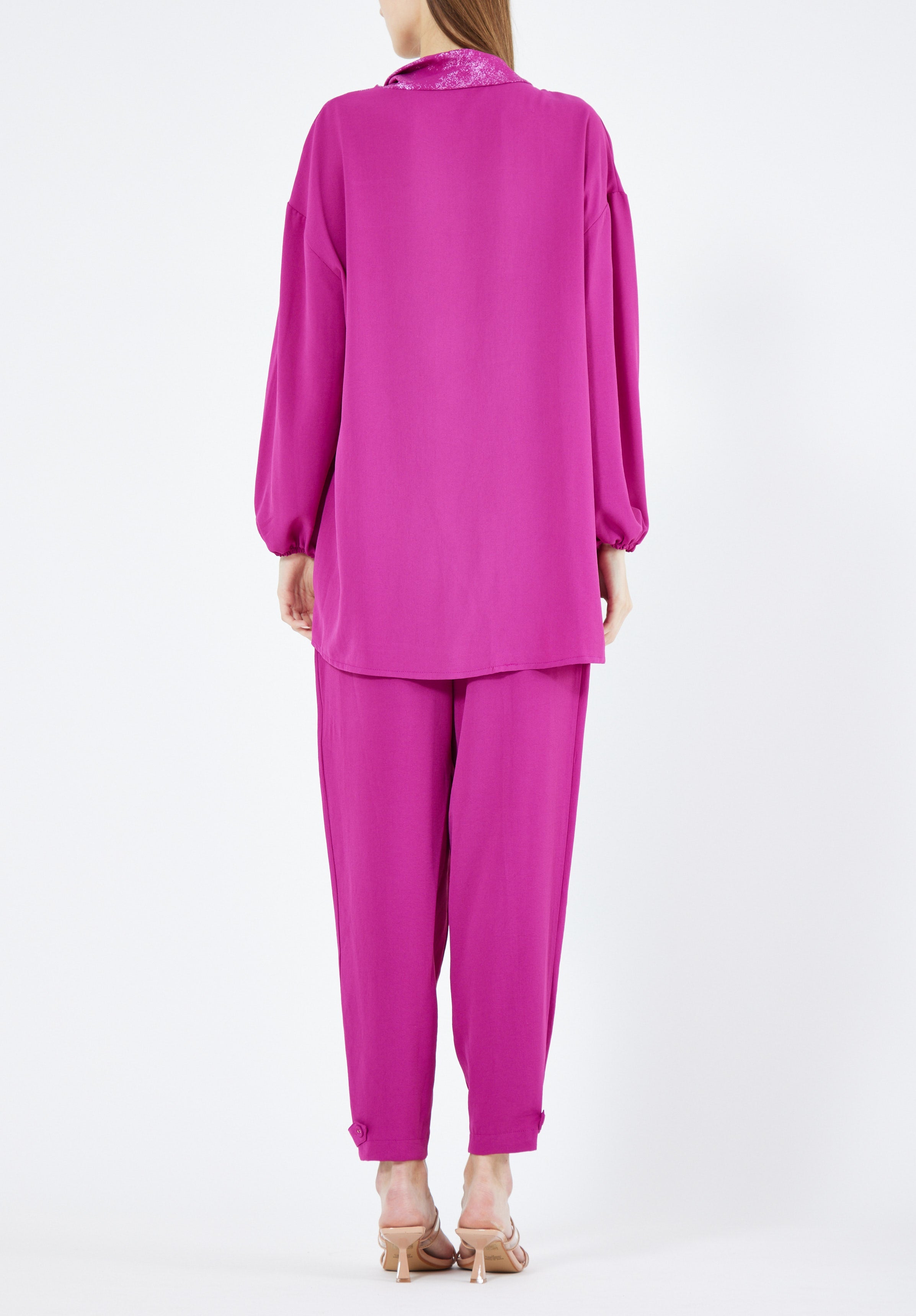 Stylish Applique Detailed Top With Loose fit pant