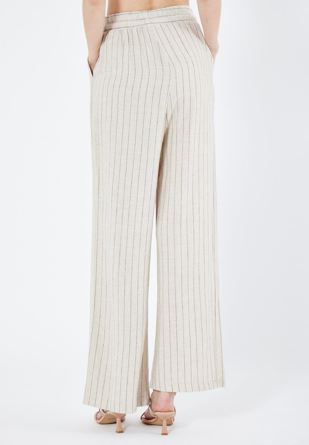 Stylish Linen Long Flared Pant With Pockets