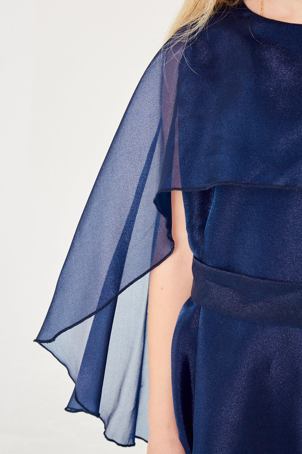 Embellished Detail Flowing Overlay Party Dress