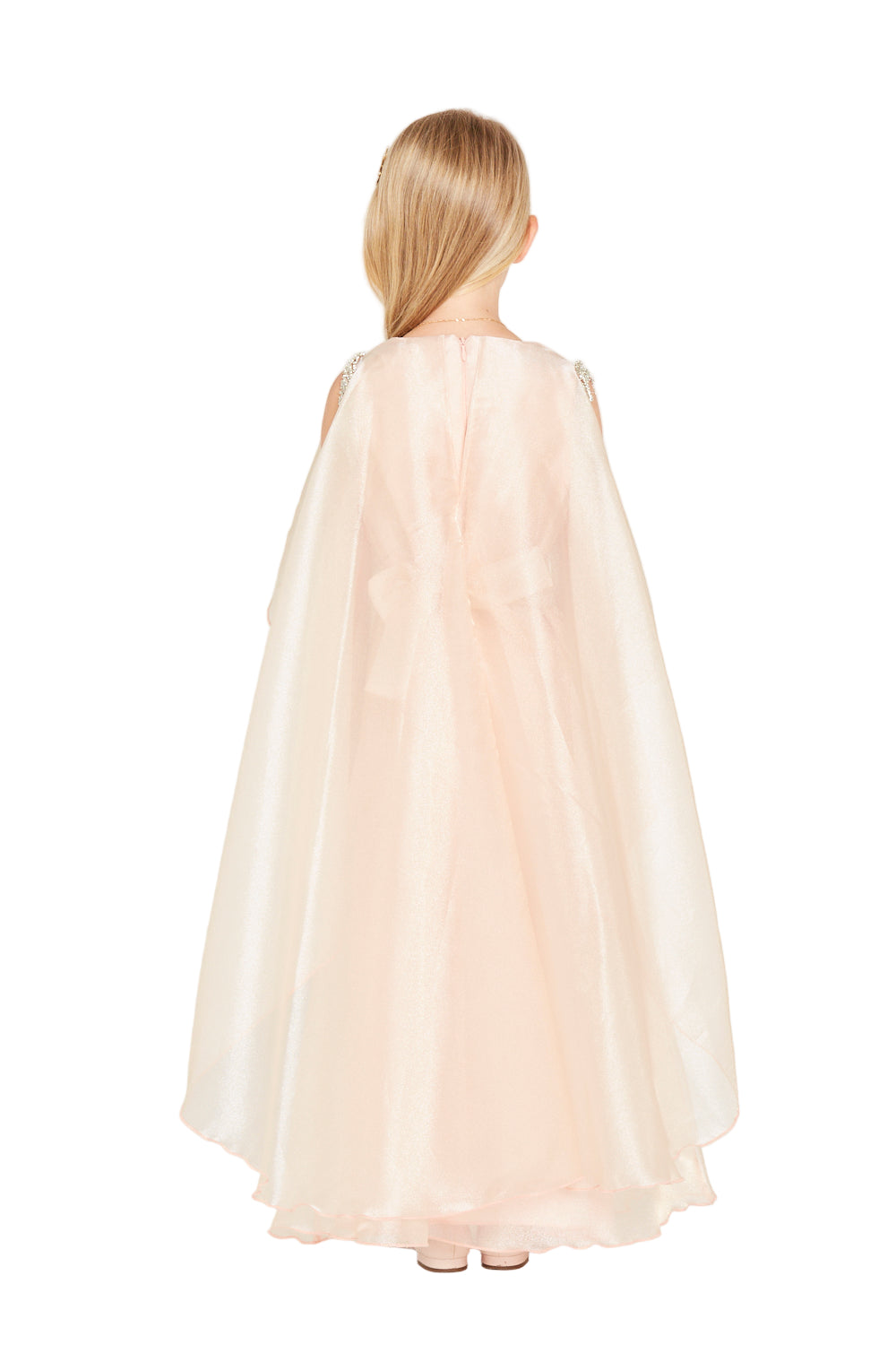 Embellished Detail Flowing Overlay Party Dress