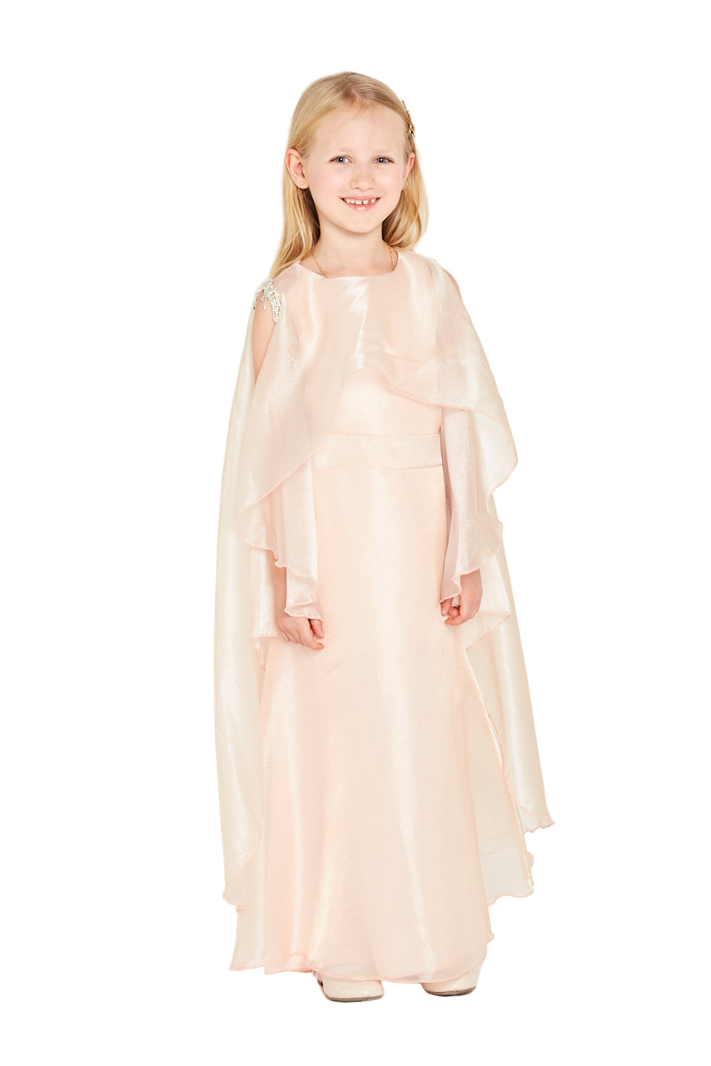 Embellished Detail Flowing Overlay Party Dress