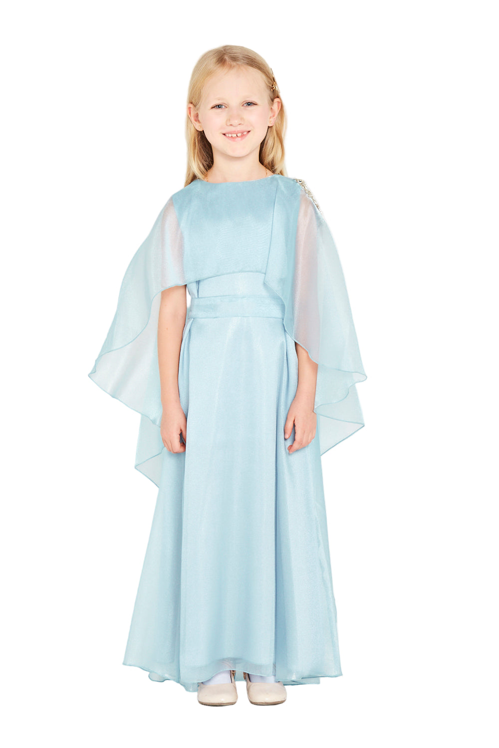 Embellished Detail Flowing Overlay Party Dress