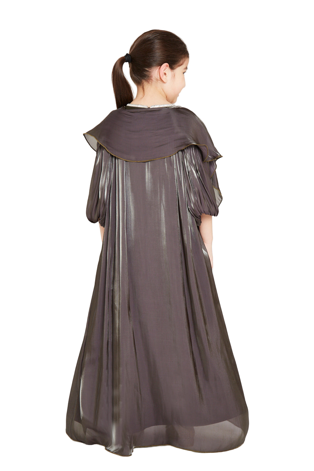 Ruffled Sheer Layered Occasion Dress