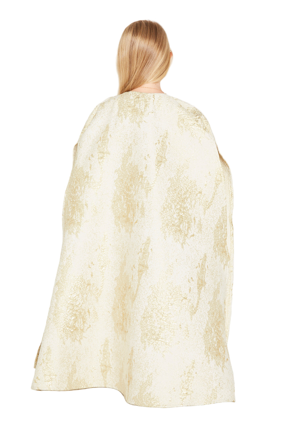 Brocade Jacquard Metallic Pattern Gown