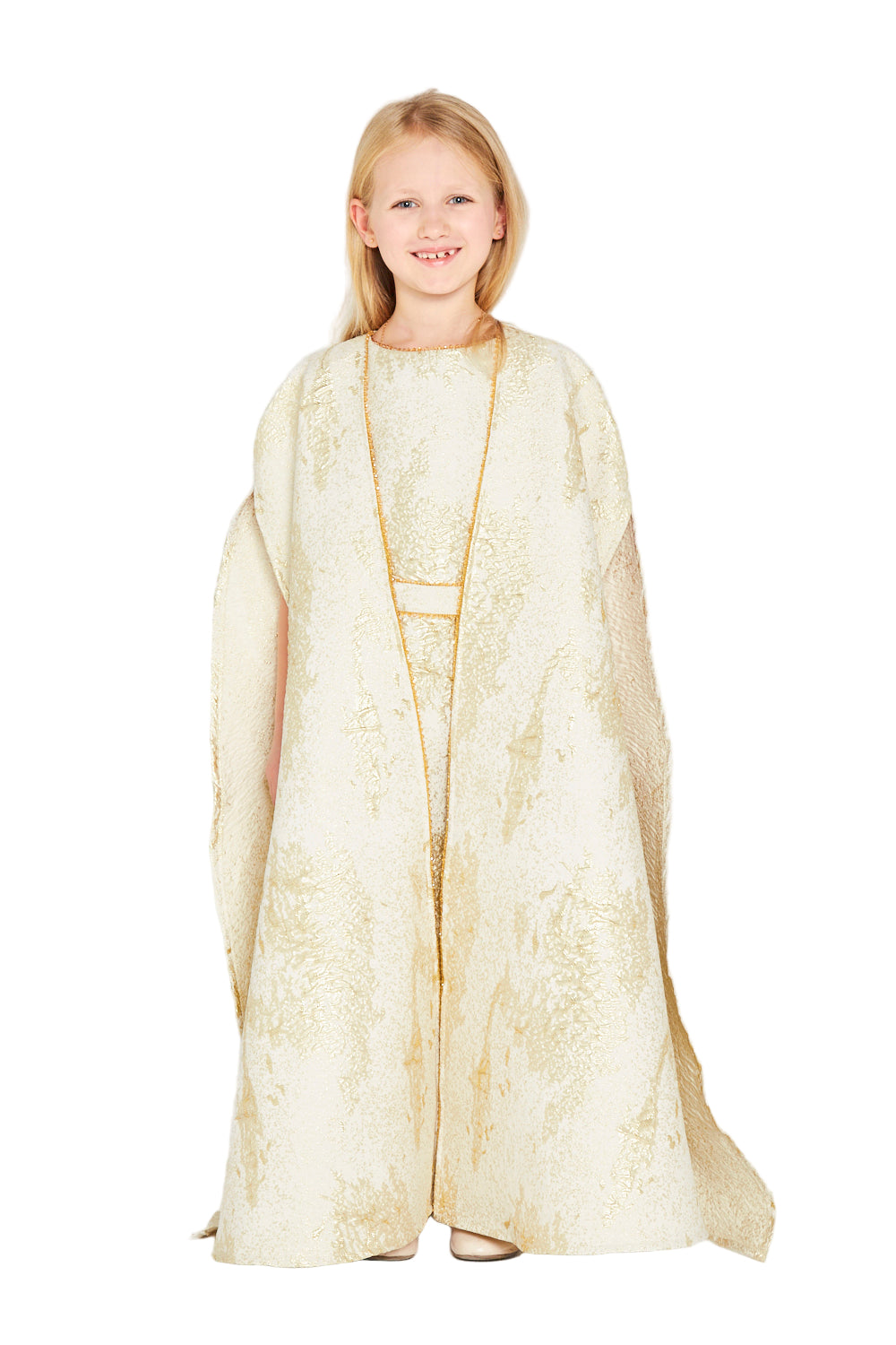 Brocade Jacquard Metallic Pattern Gown