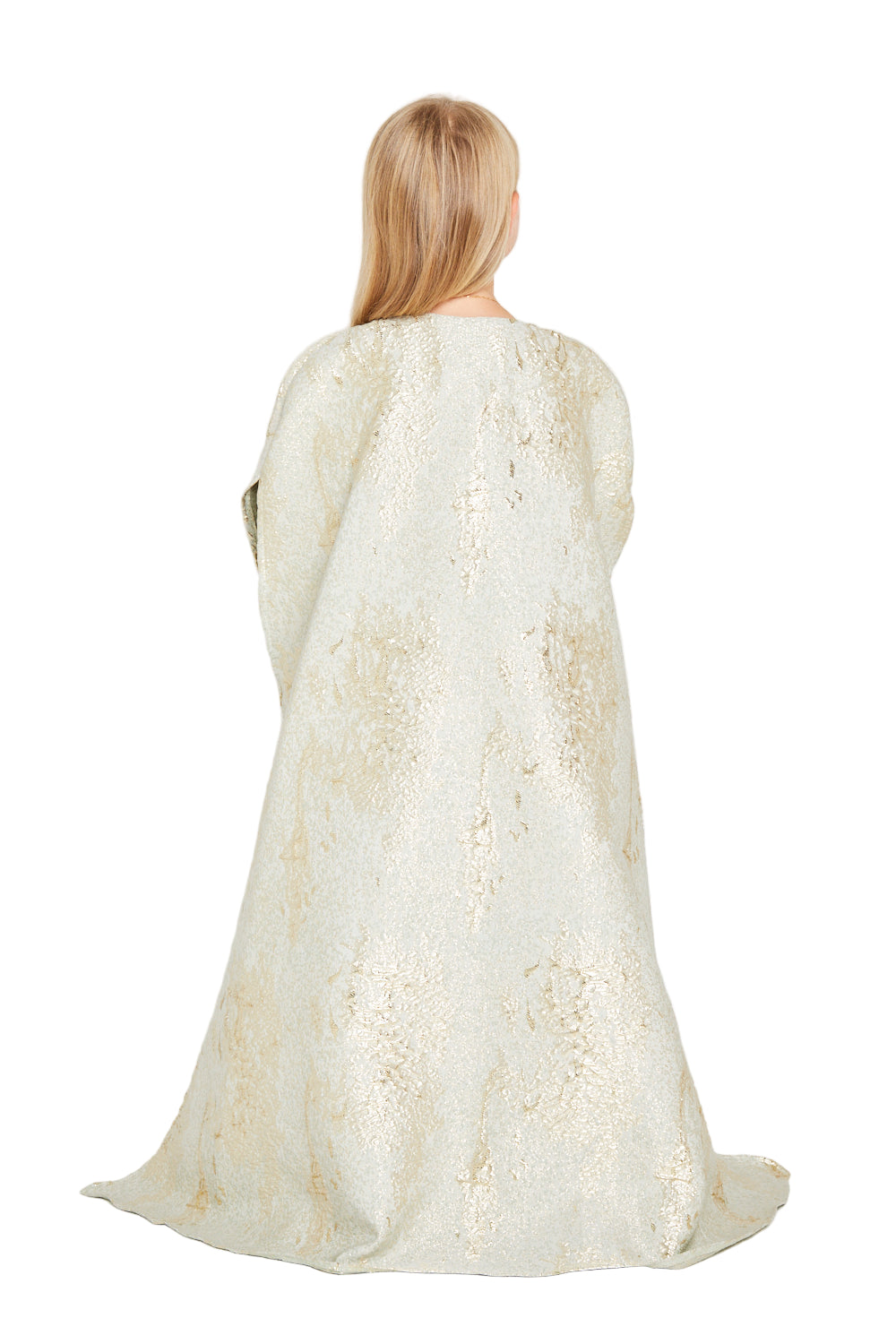 Brocade Jacquard Metallic Pattern Gown