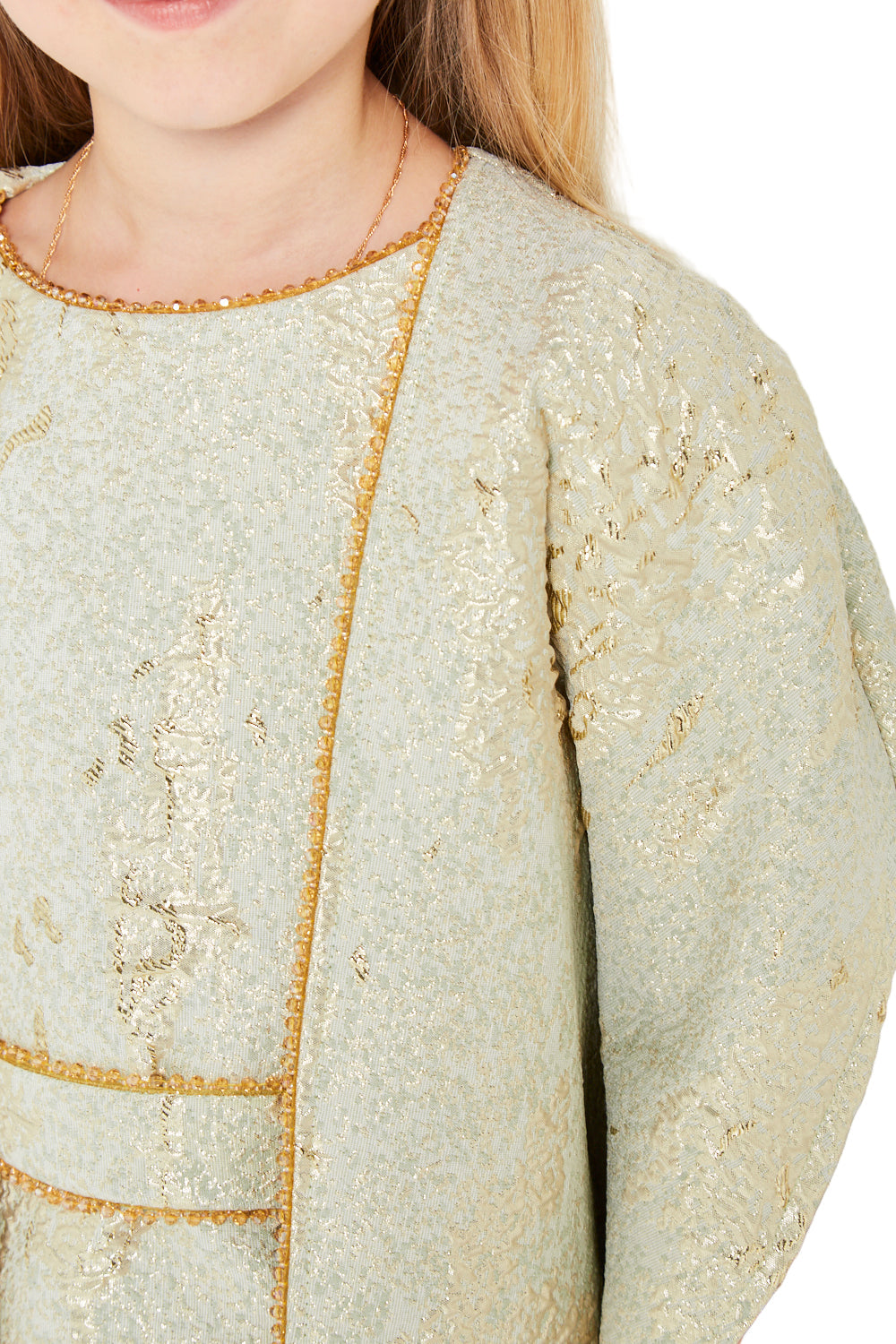 Brocade Jacquard Metallic Pattern Gown