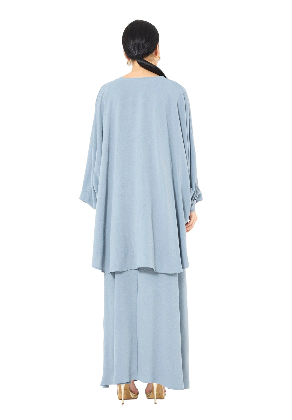 Sleeveless Flowing Dress with Cover-Up Ensemble