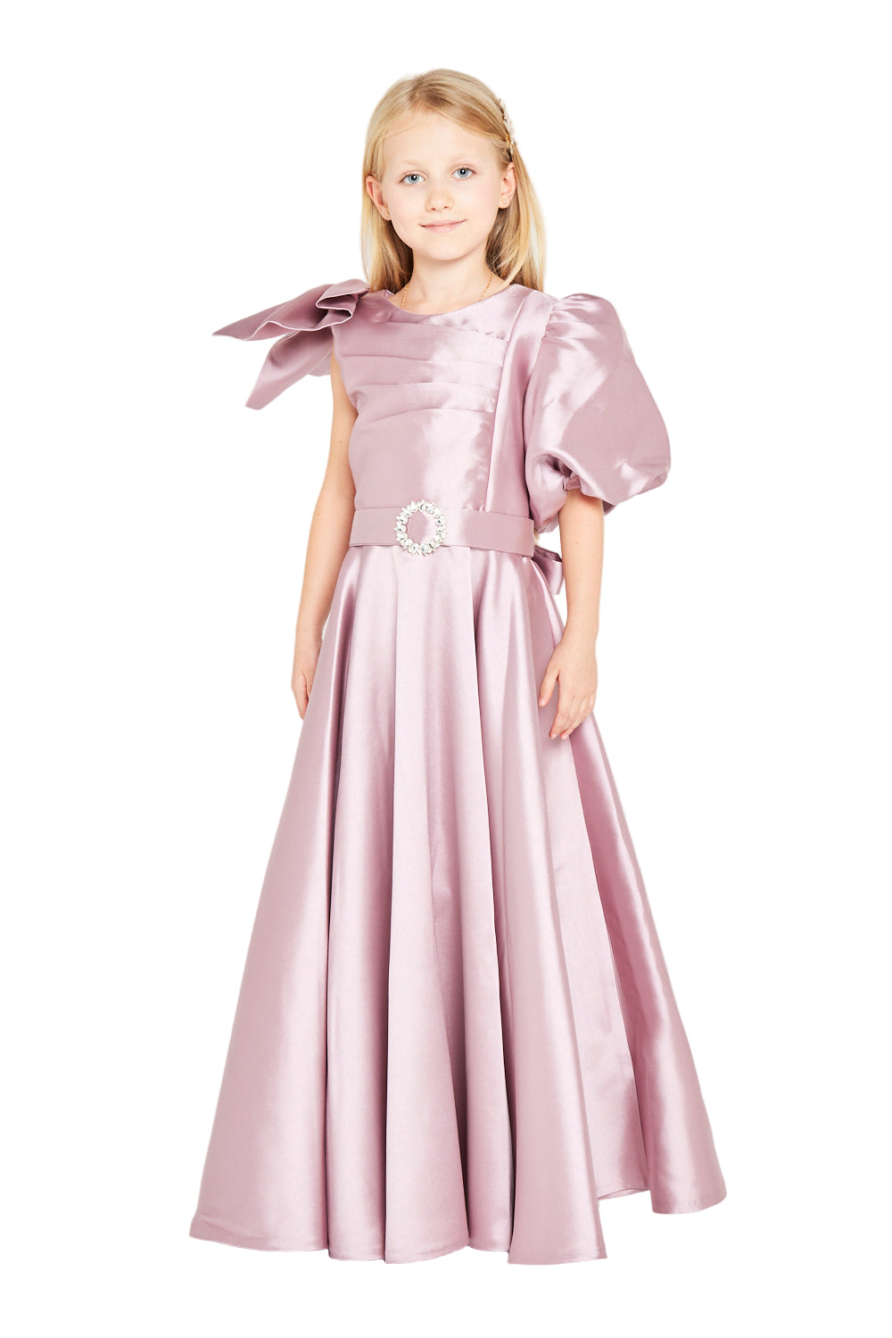 Statement Shoulder Bow Detail Gown