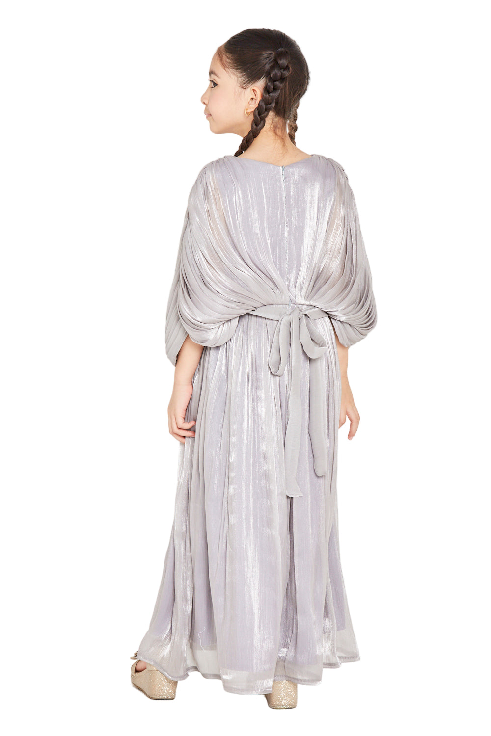 Sculpted Pleated Evening Dress