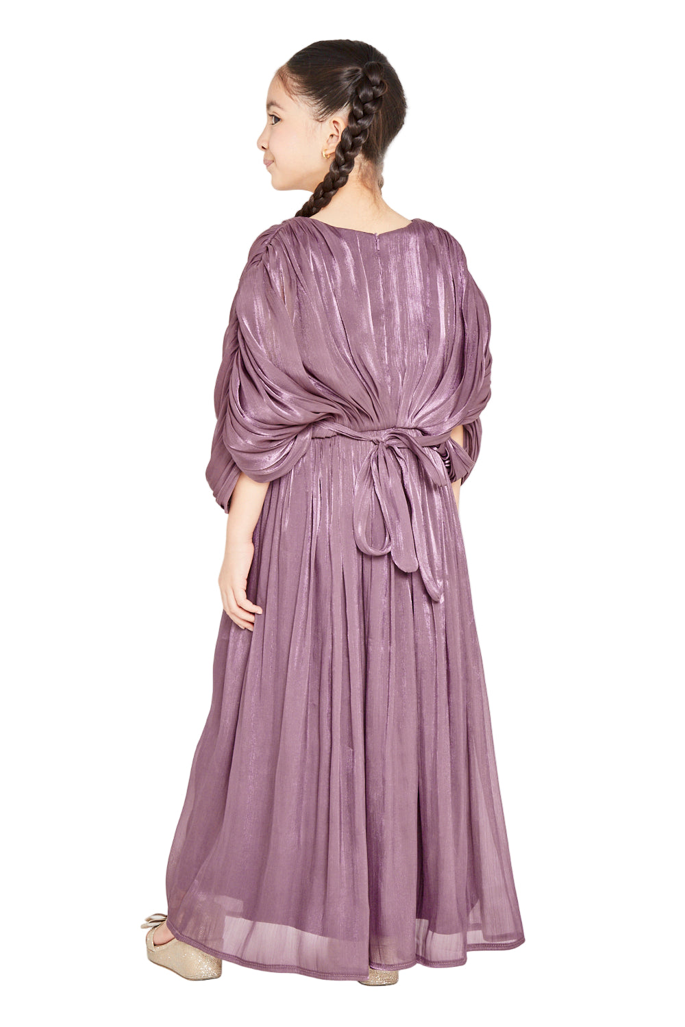 Sculpted Pleated Evening Dress