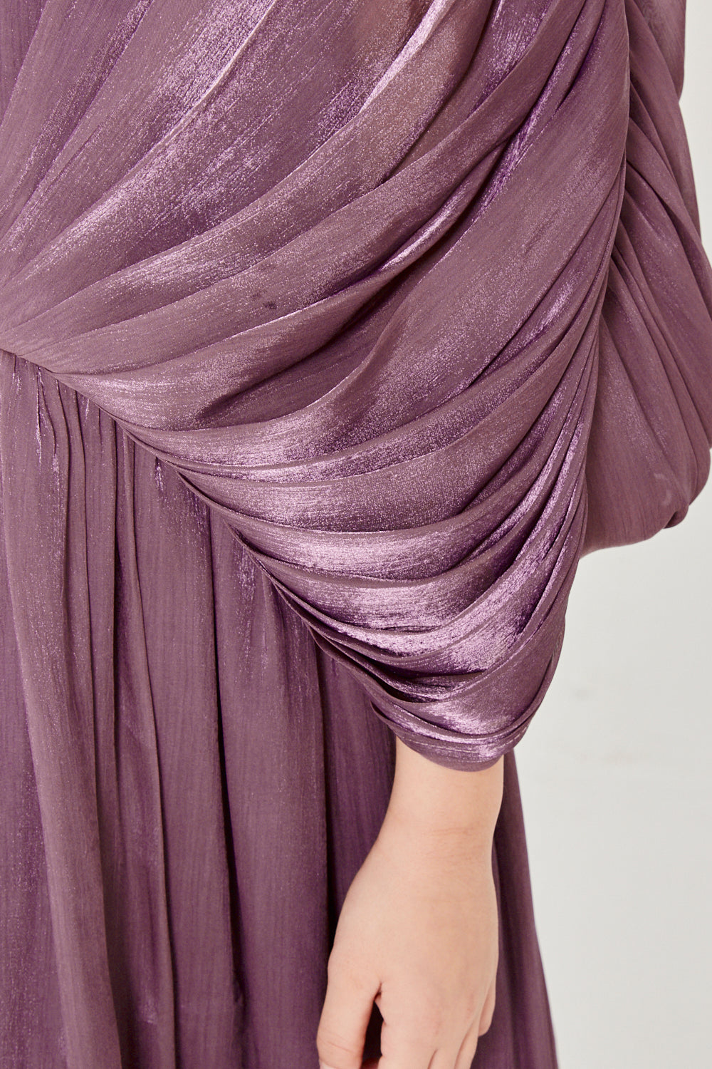 Sculpted Pleated Evening Dress