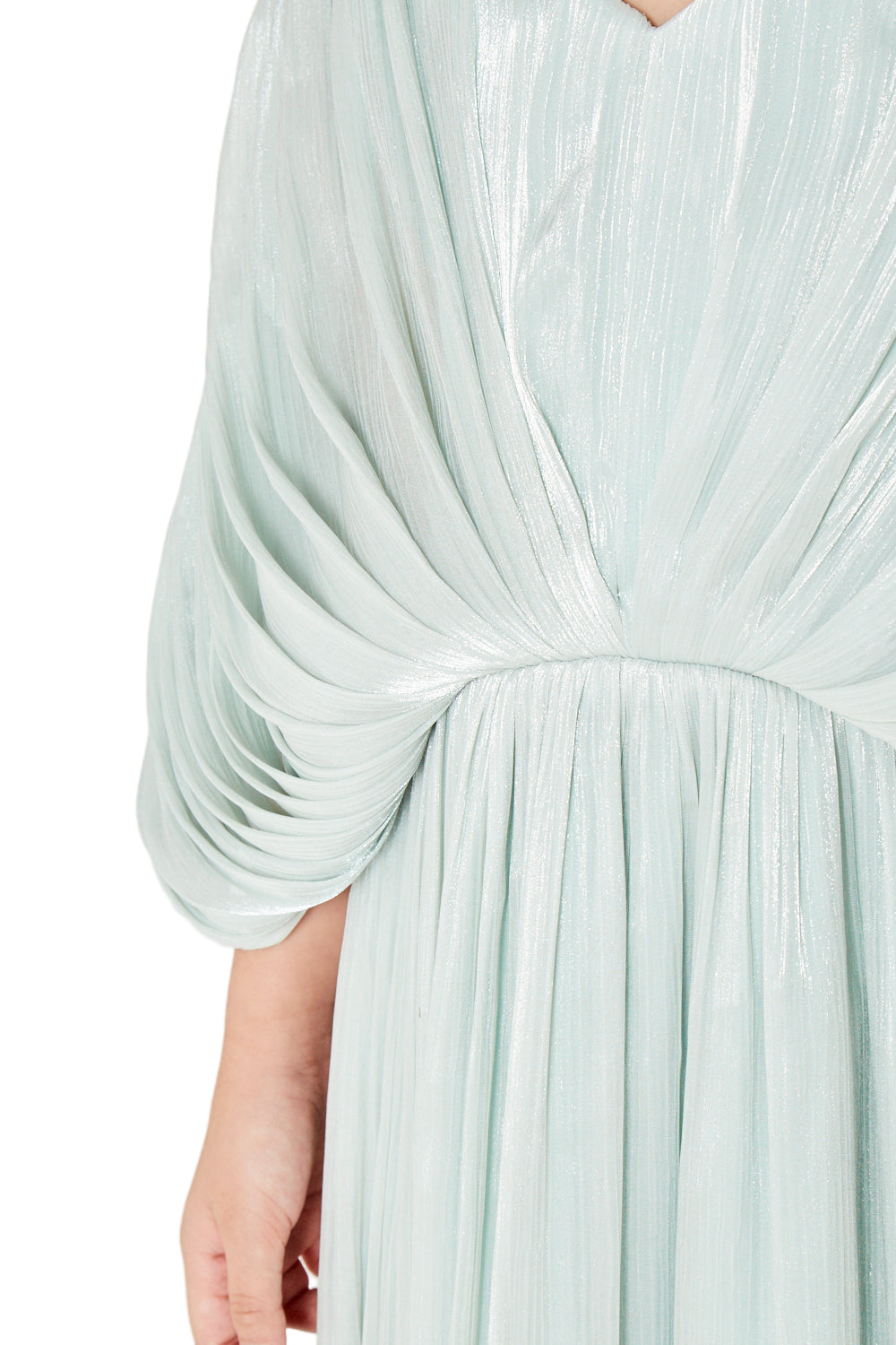 Sculpted Pleated Evening Dress