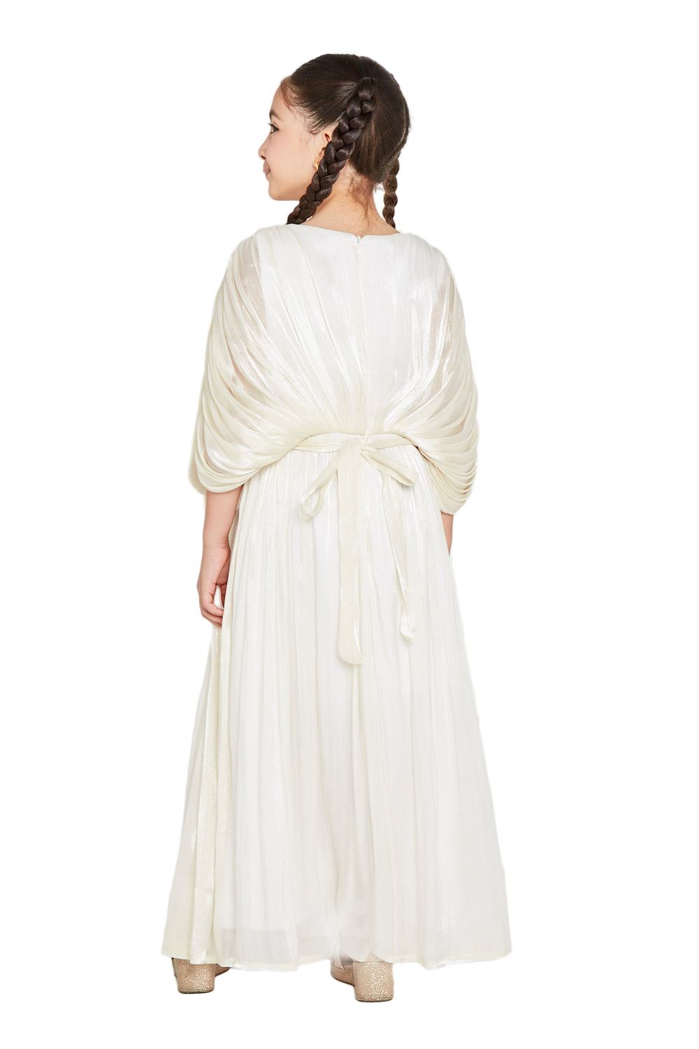 Sculpted Pleated Evening Dress