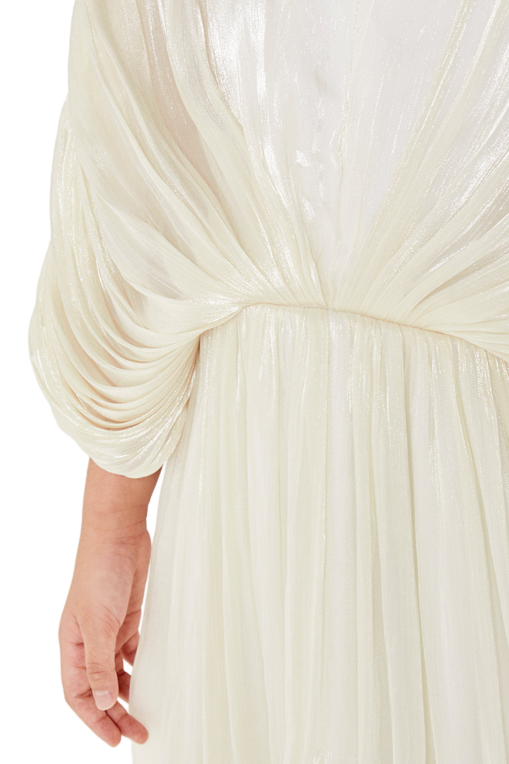 Sculpted Pleated Evening Dress