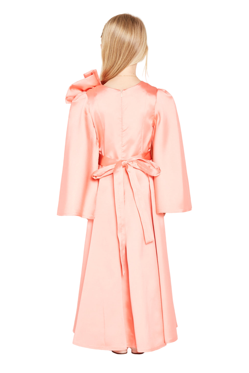 Brooch Accent Bow Detail Gown