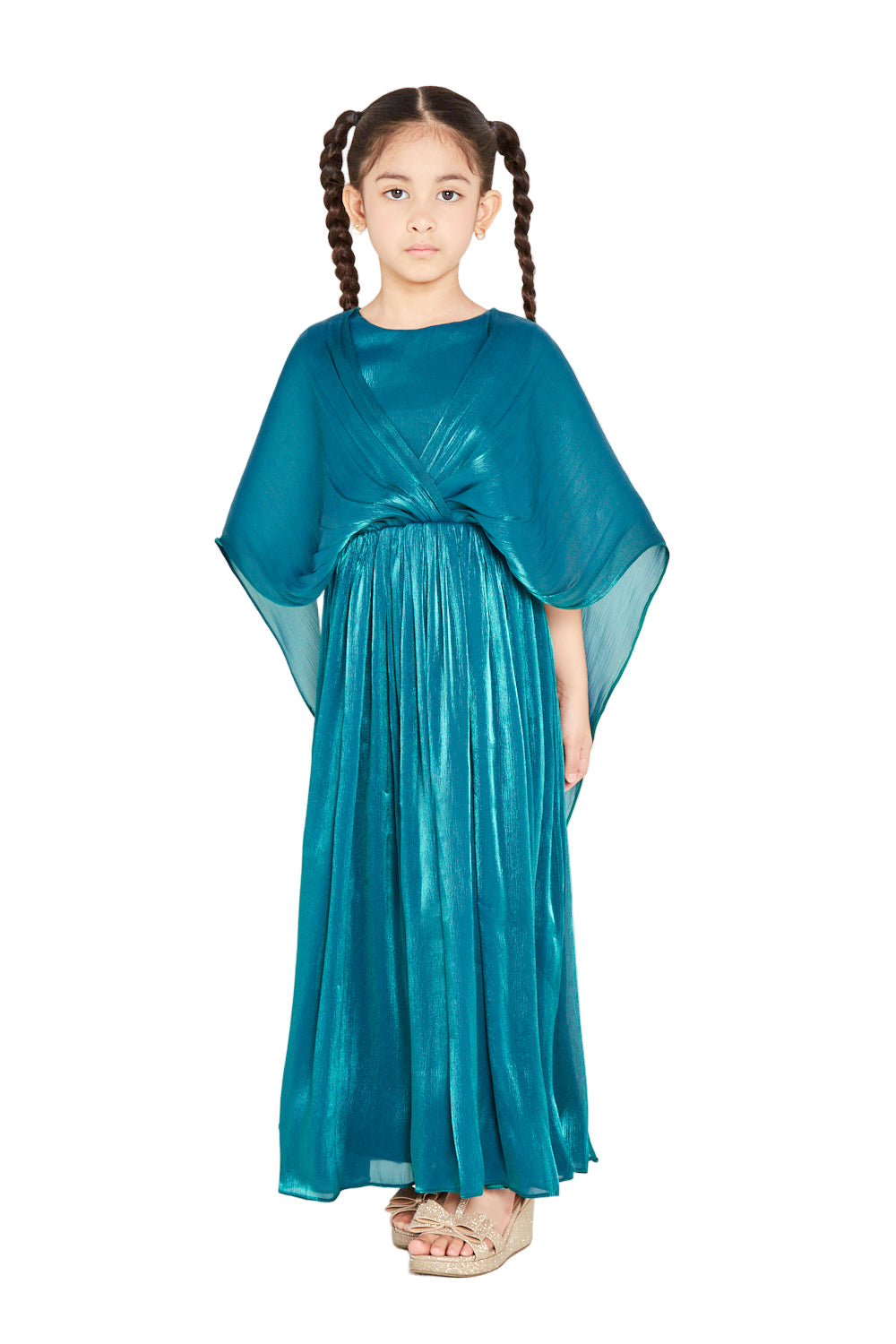 Sheer Overlay Party Gown