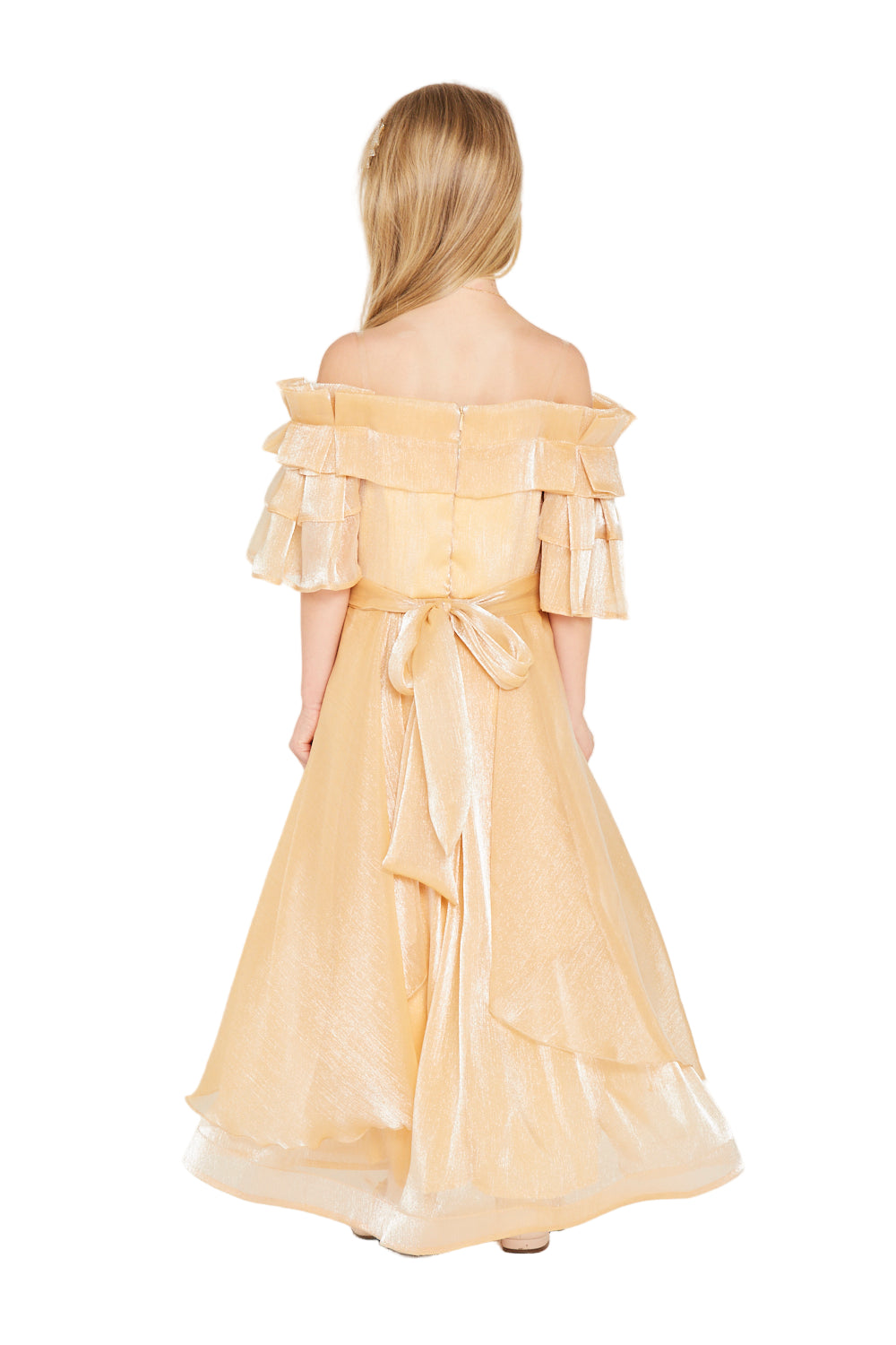 Off-Shoulder Ruffle Sleeve Dress