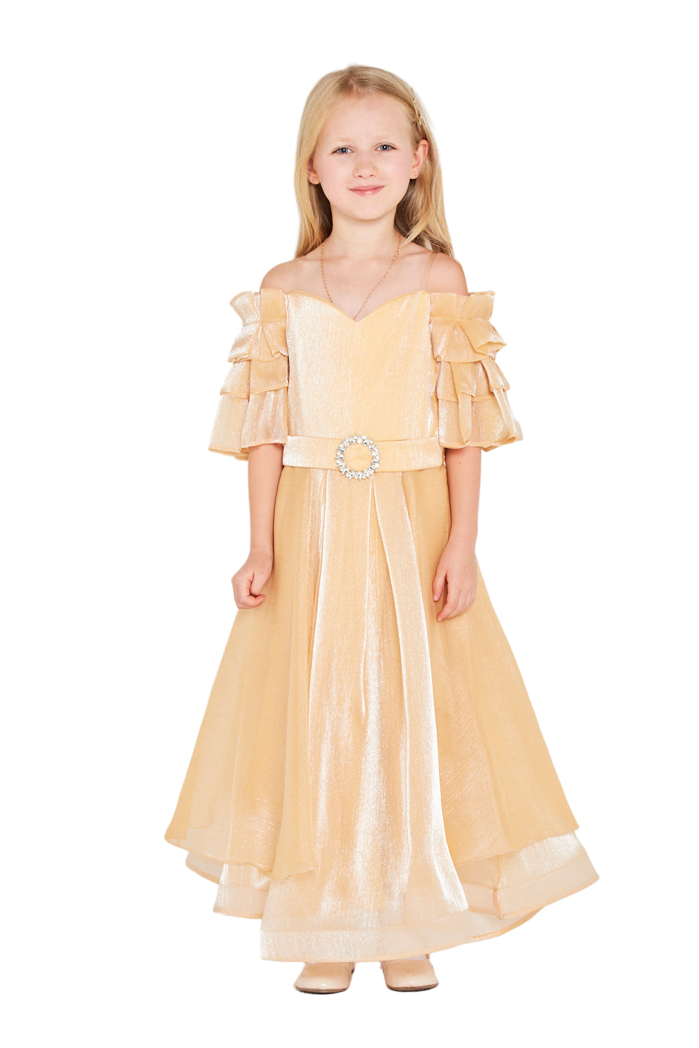 Off-Shoulder Ruffle Sleeve Dress