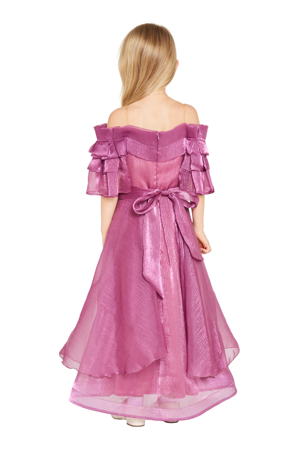 Off-Shoulder Ruffle Sleeve Dress