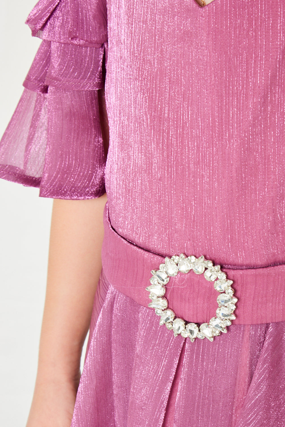 Off-Shoulder Ruffle Sleeve Dress