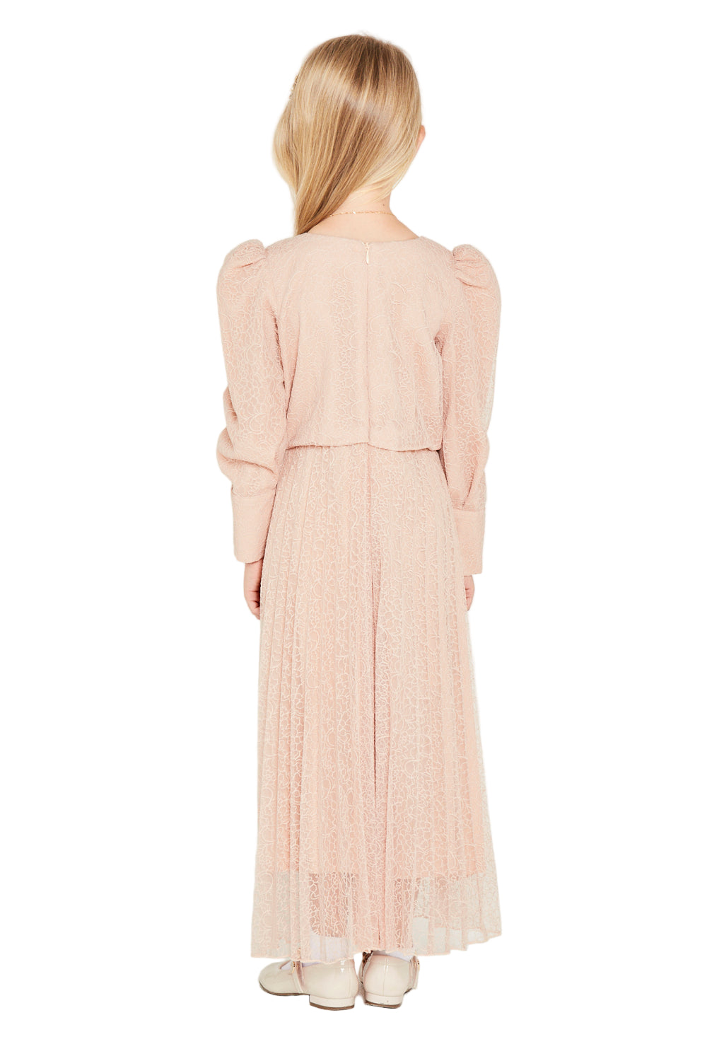 Lace Maxi Dress with Floral Appliqué