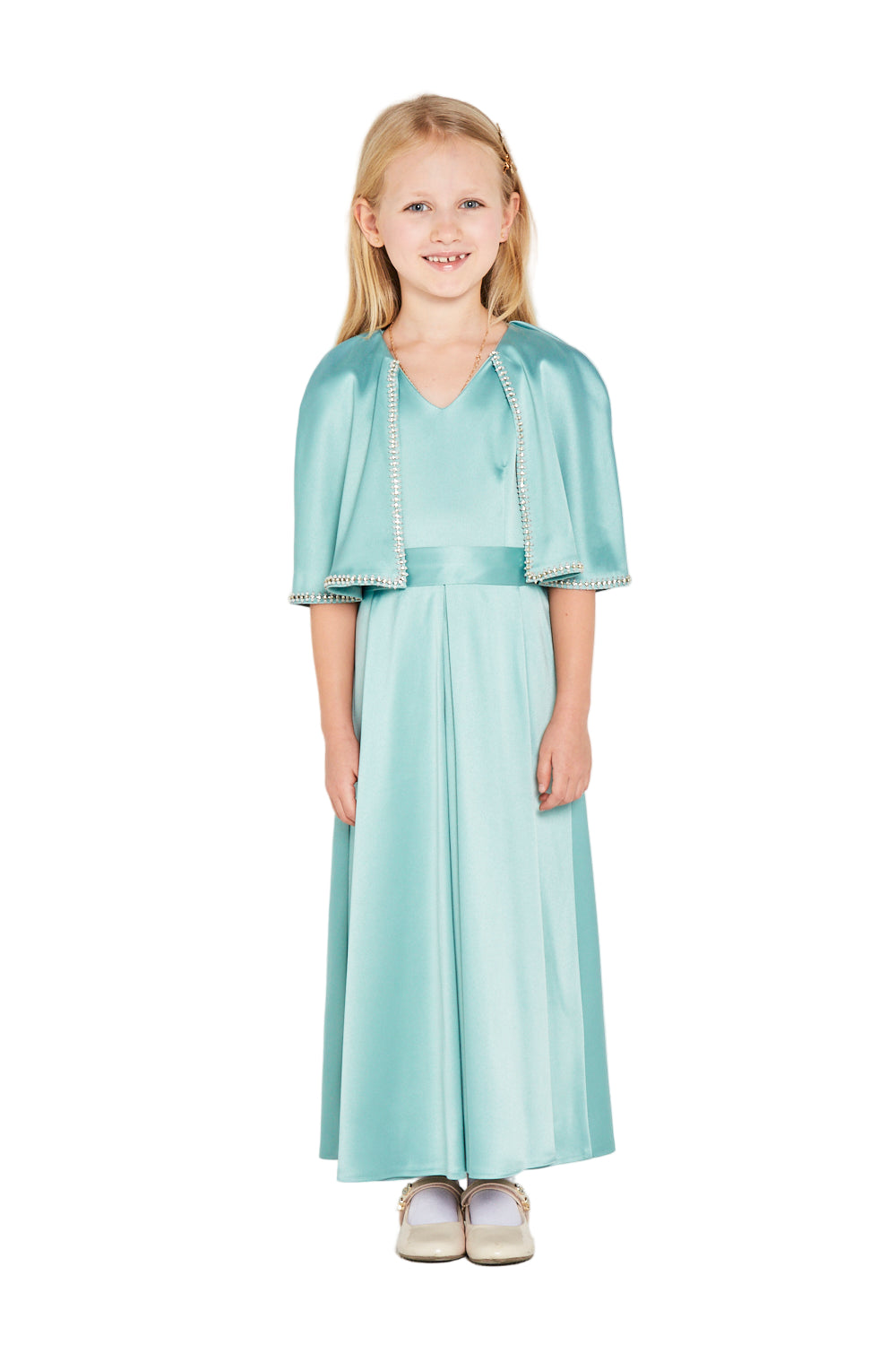 Embellished Cape Border Dress