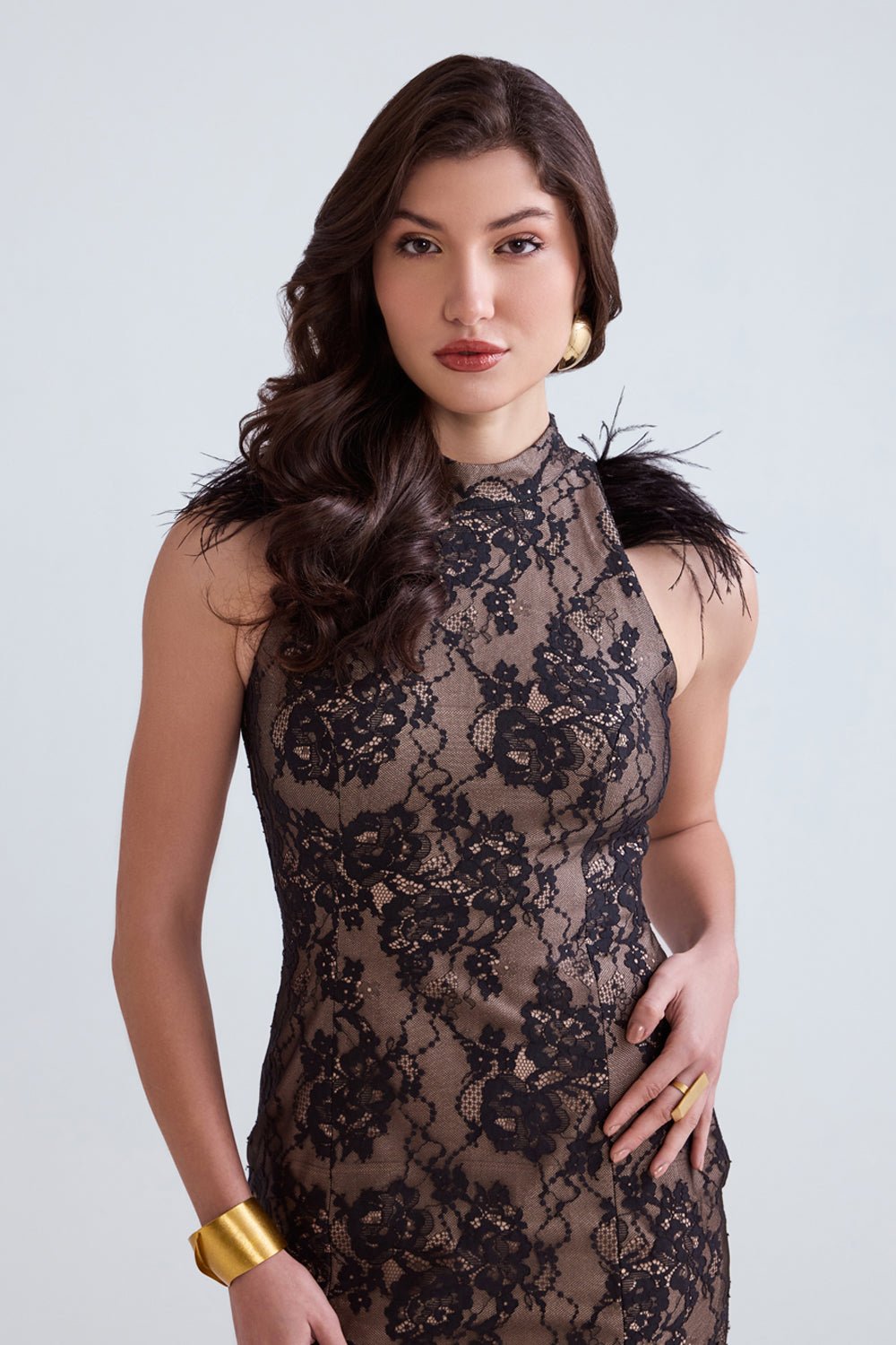 Aasma Lace Midi Dress