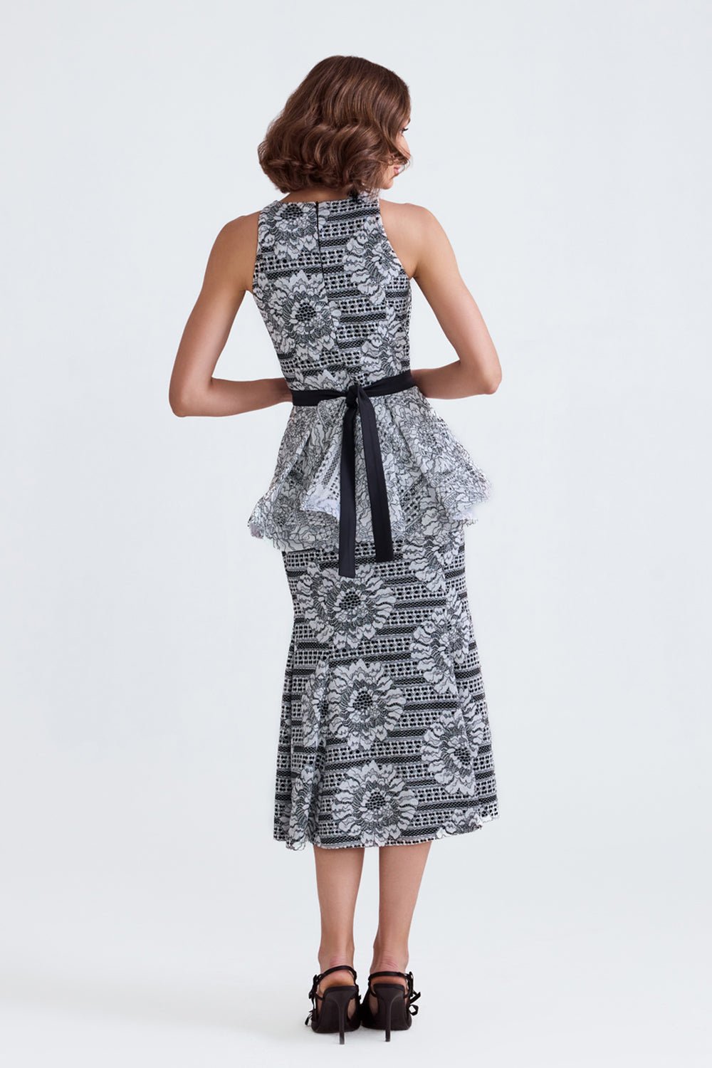 Aiza Peplum Lace Midi