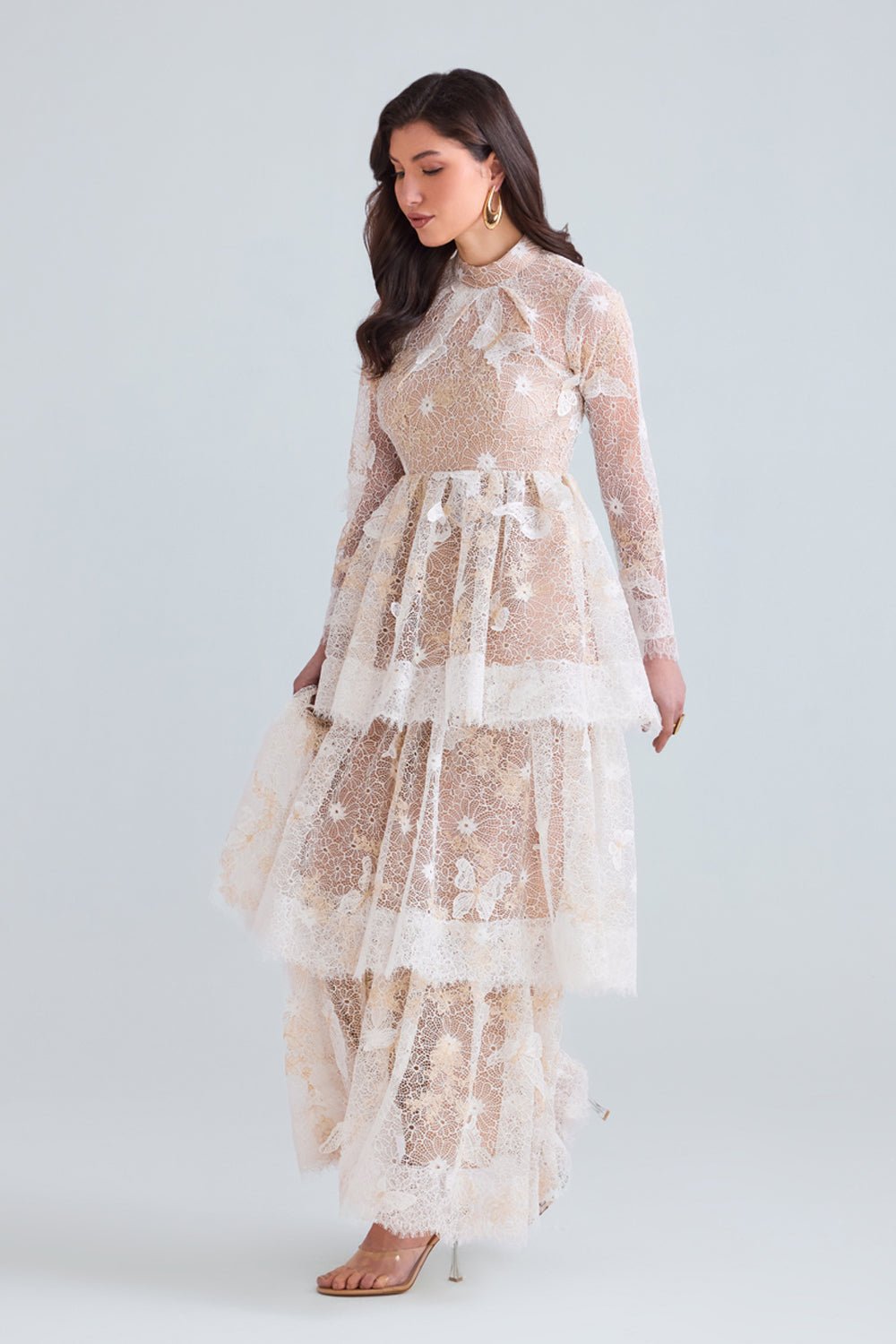 Amal Layered Lace Maxi