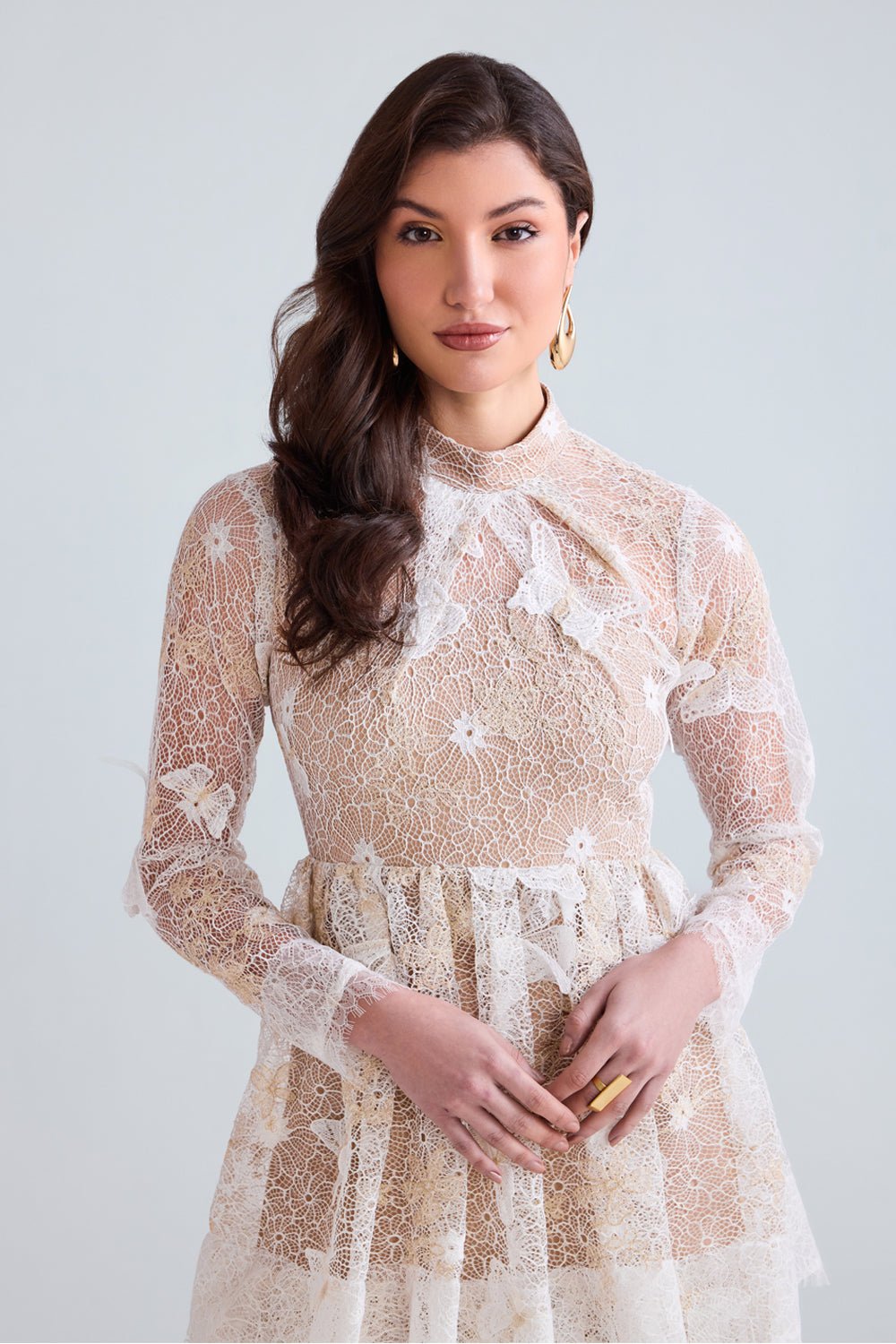 Amal Layered Lace Maxi