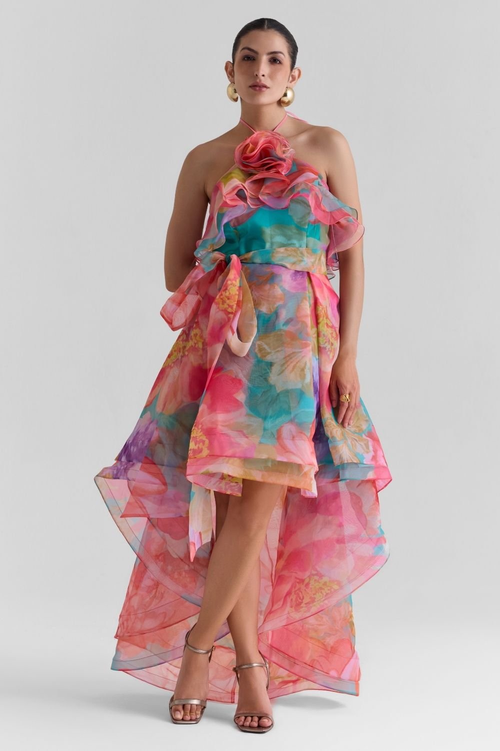 Amour Print Organza Dress