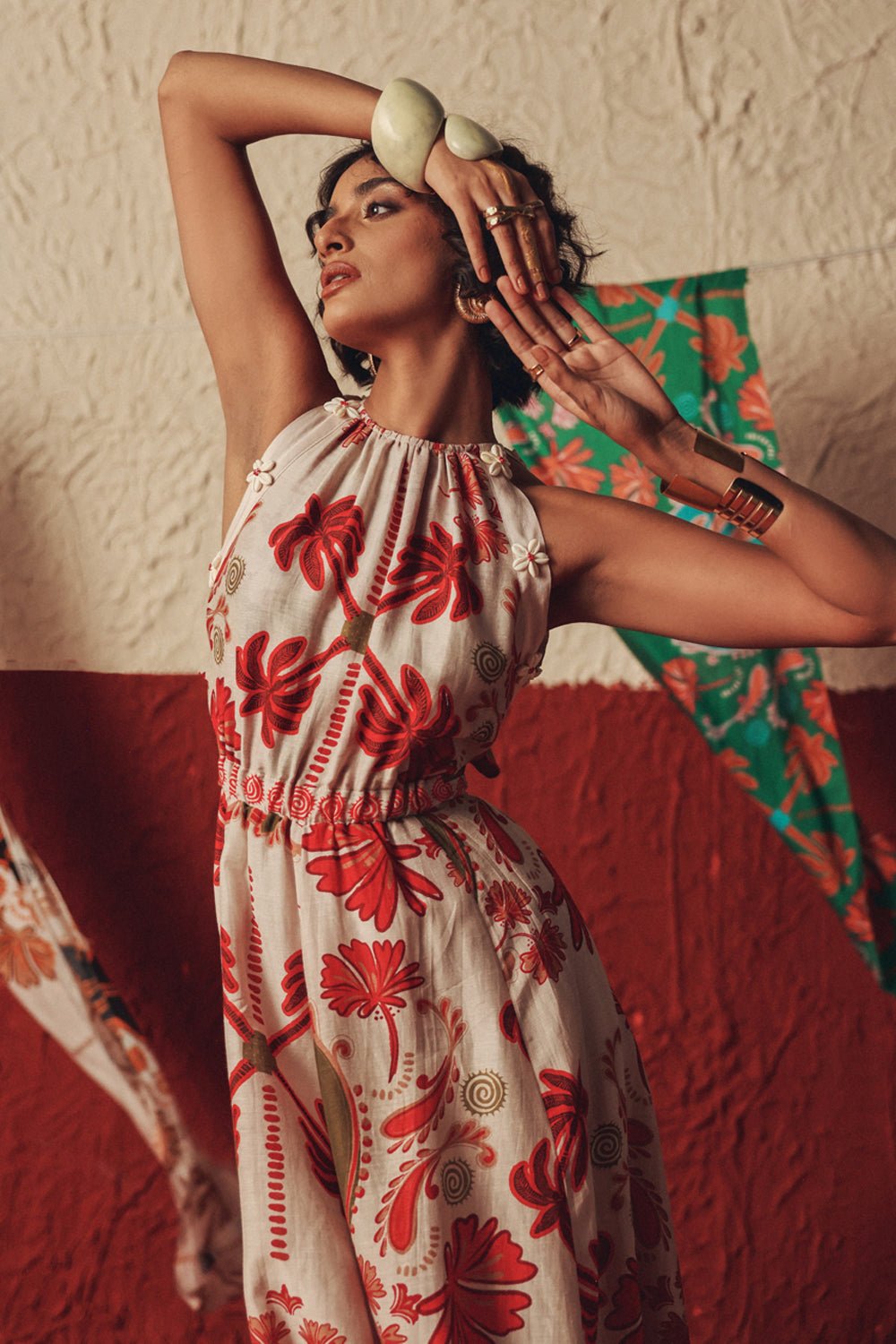 Desert Rhythm Flared Midi Dress