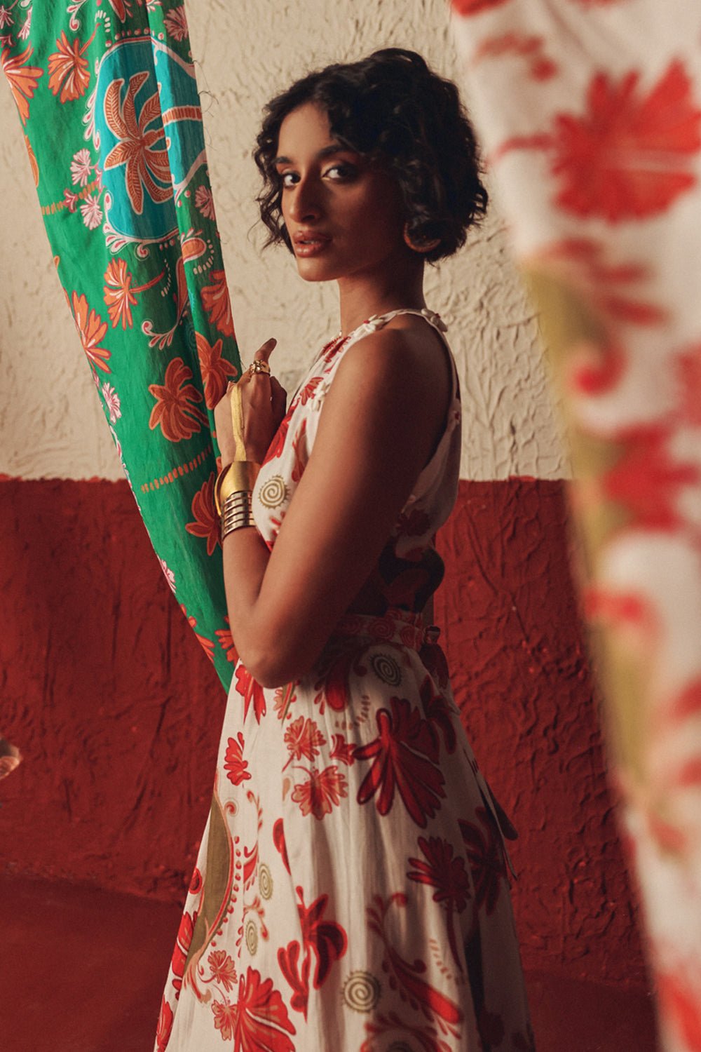 Desert Rhythm Flared Midi Dress