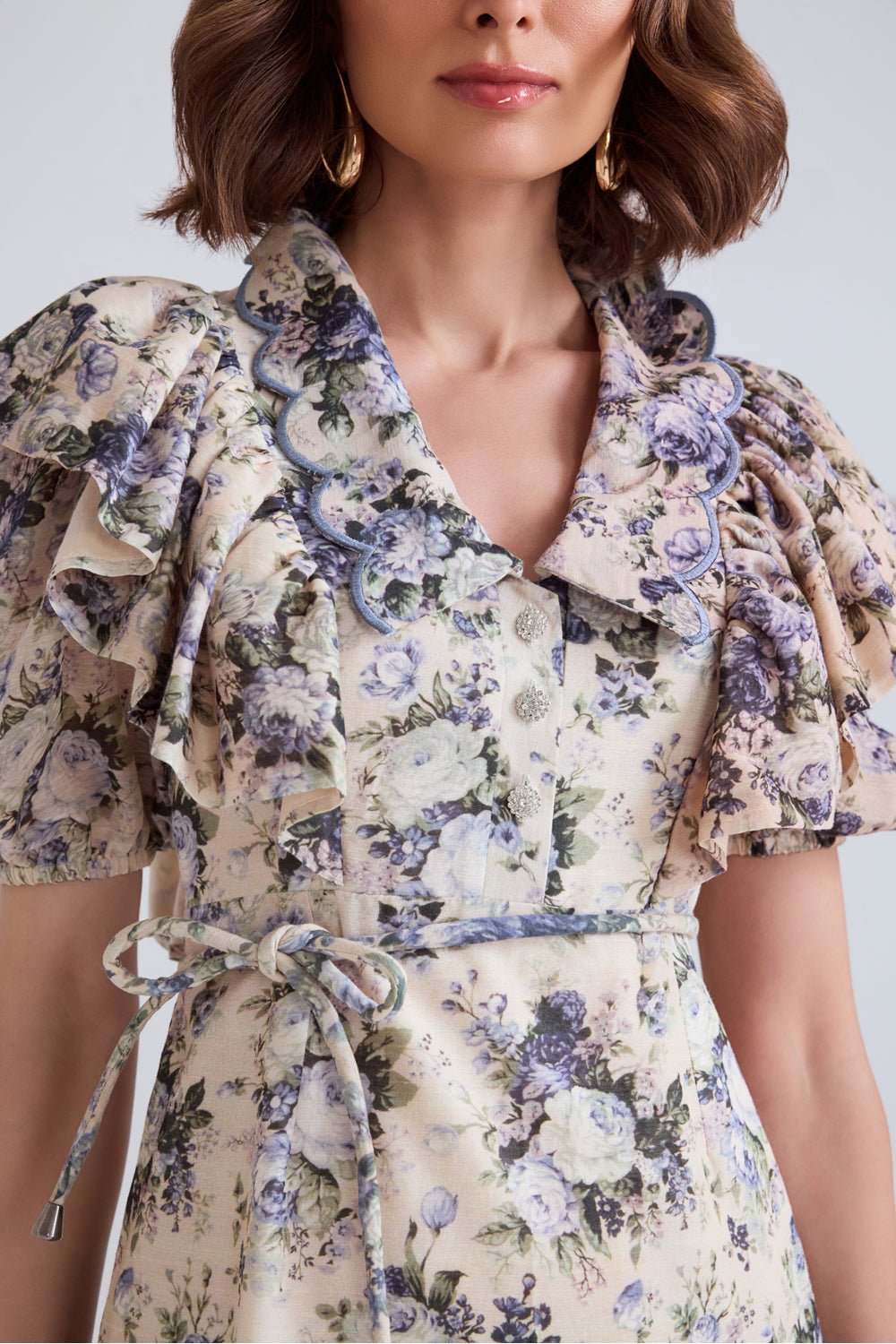 Eden Floral Cotton Mini Dress
