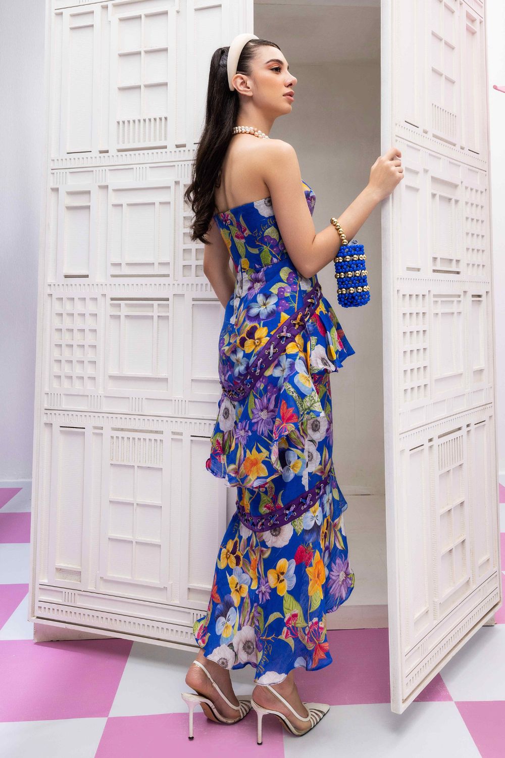 Edena Indigo Midi Dress