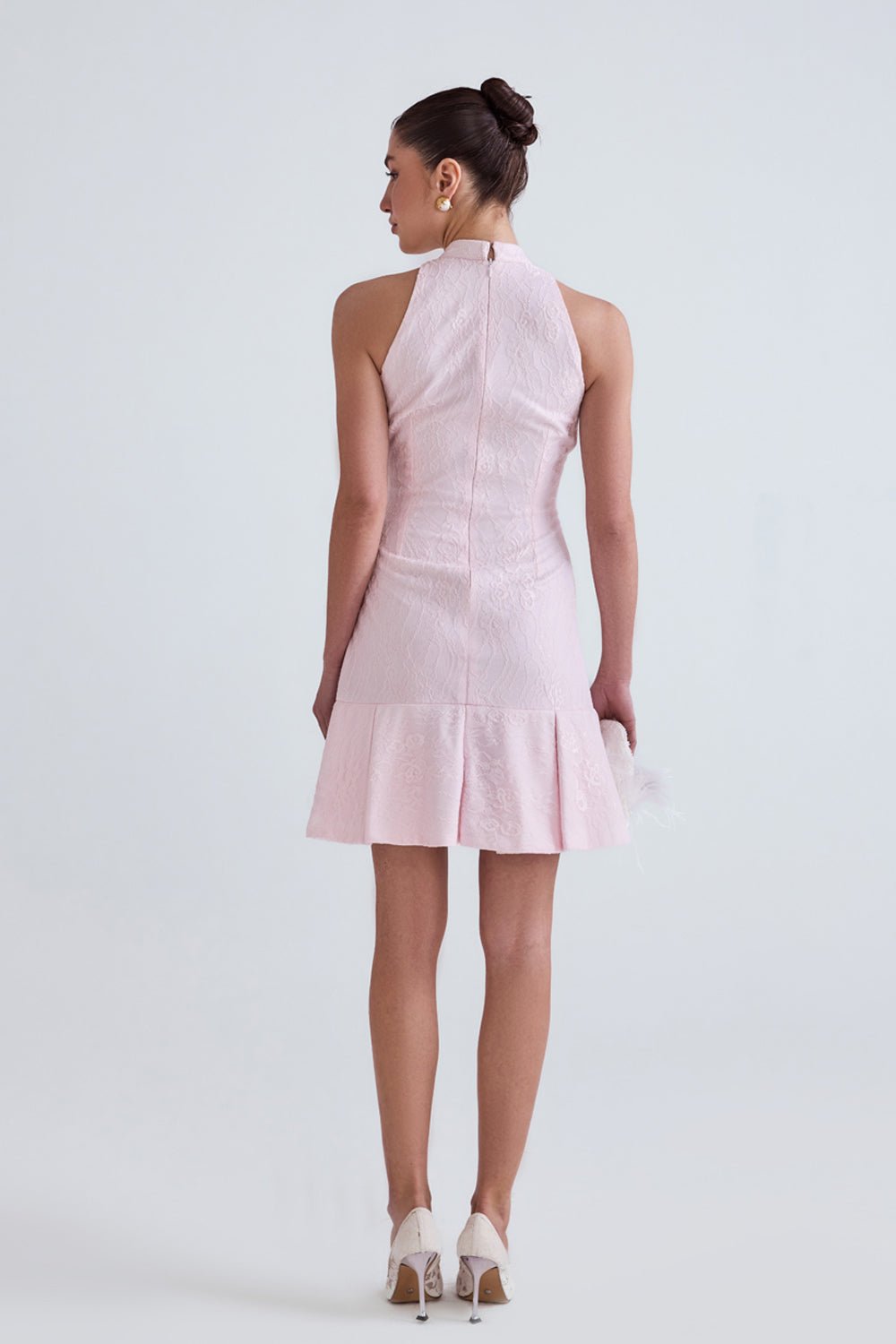 Halo Pink Lace Mini Dress